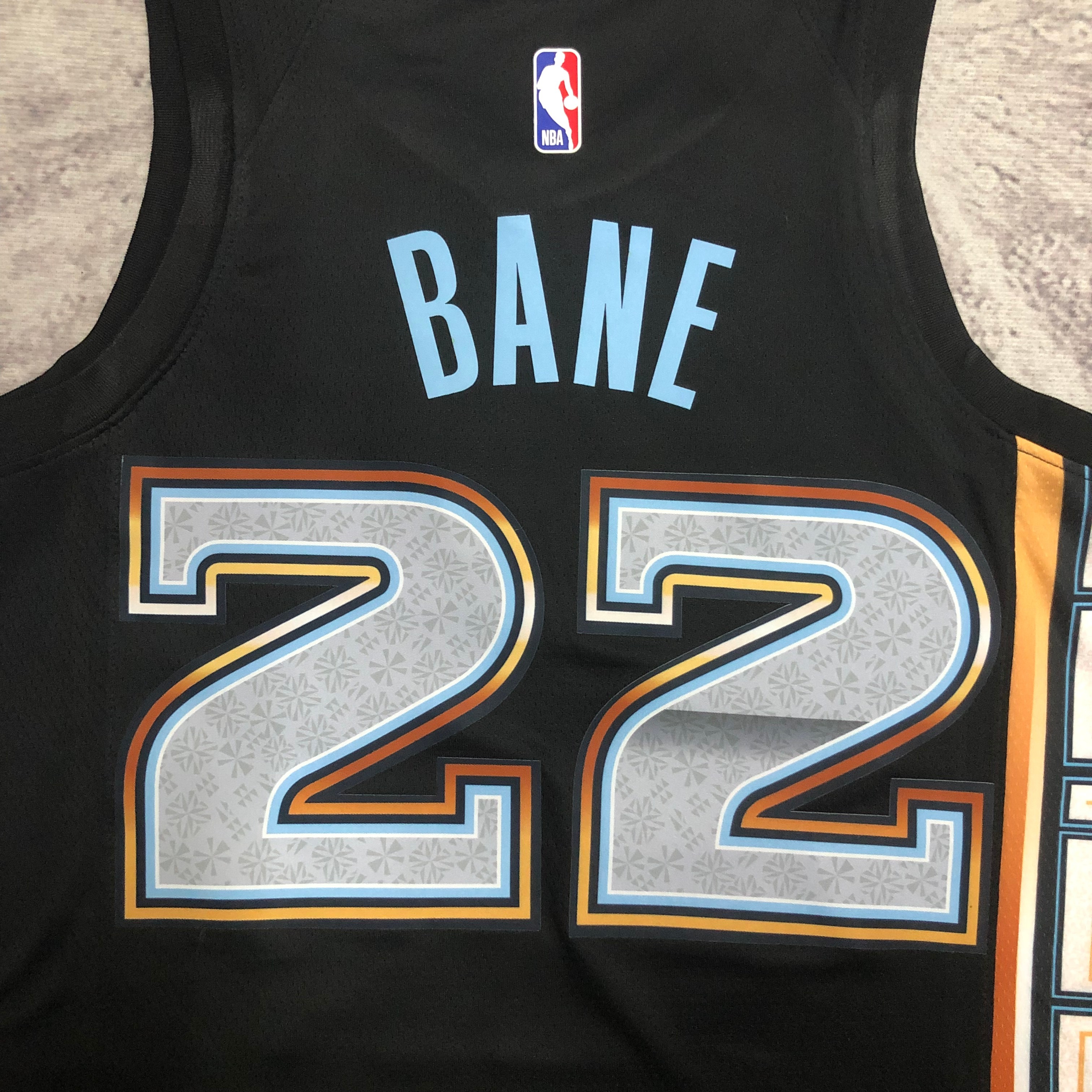 NBA Season 2023 Memphis Grizzlies Black #22 BANE Jersey High Quality Name and Number Print - leoleo123123