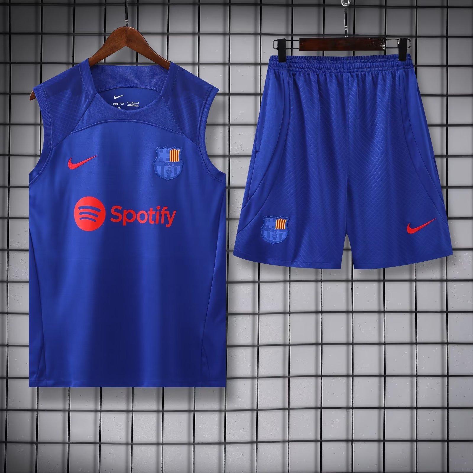 23/24 Barcelona Blue Vest Training Tracksuit - leoleo123123