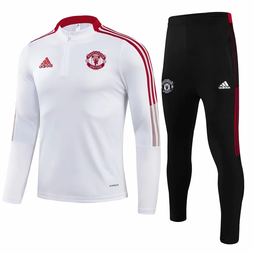 21-22 Man United White Sweater Tracksuit Thai Quality - leoleo123123