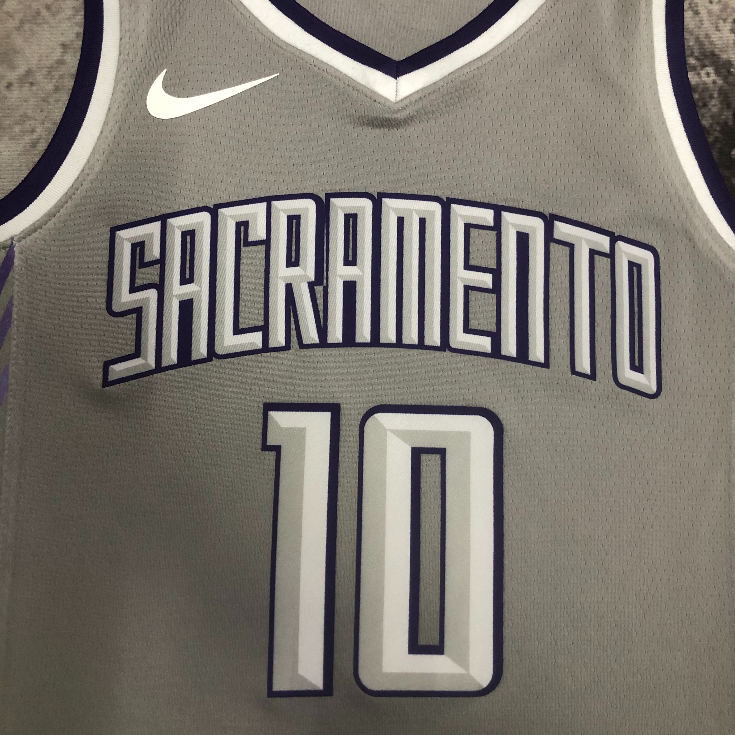 NBA Men 2023 Sacramento Kings Grey #10 SABONIS Jersey High Quality Name and Number Print - leoleo123123