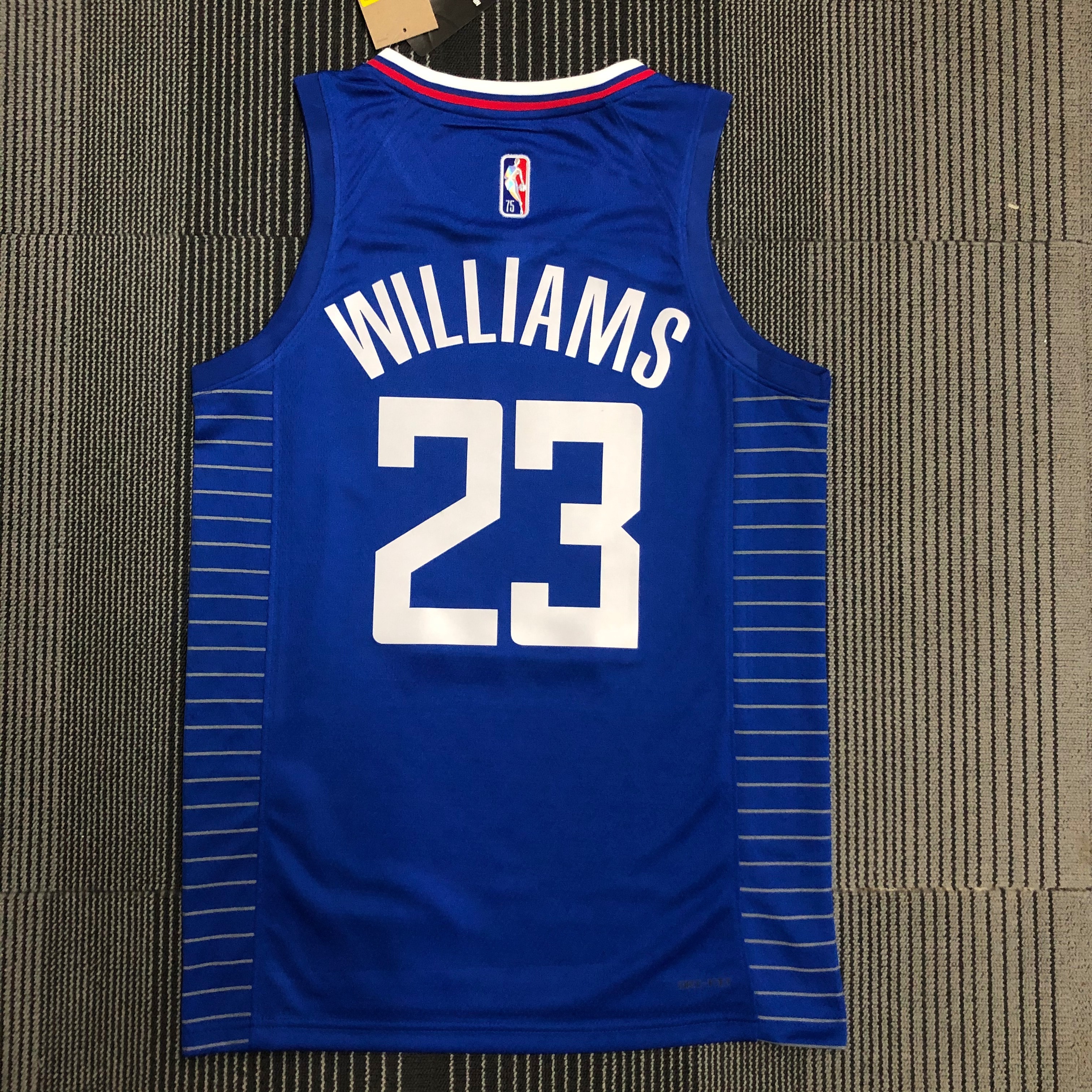 NBA Men 75th Anniversary Los Angeles Clippers Blue #23 WILLIAMS Jersey High Quality Name and Number Print - leoleo123123