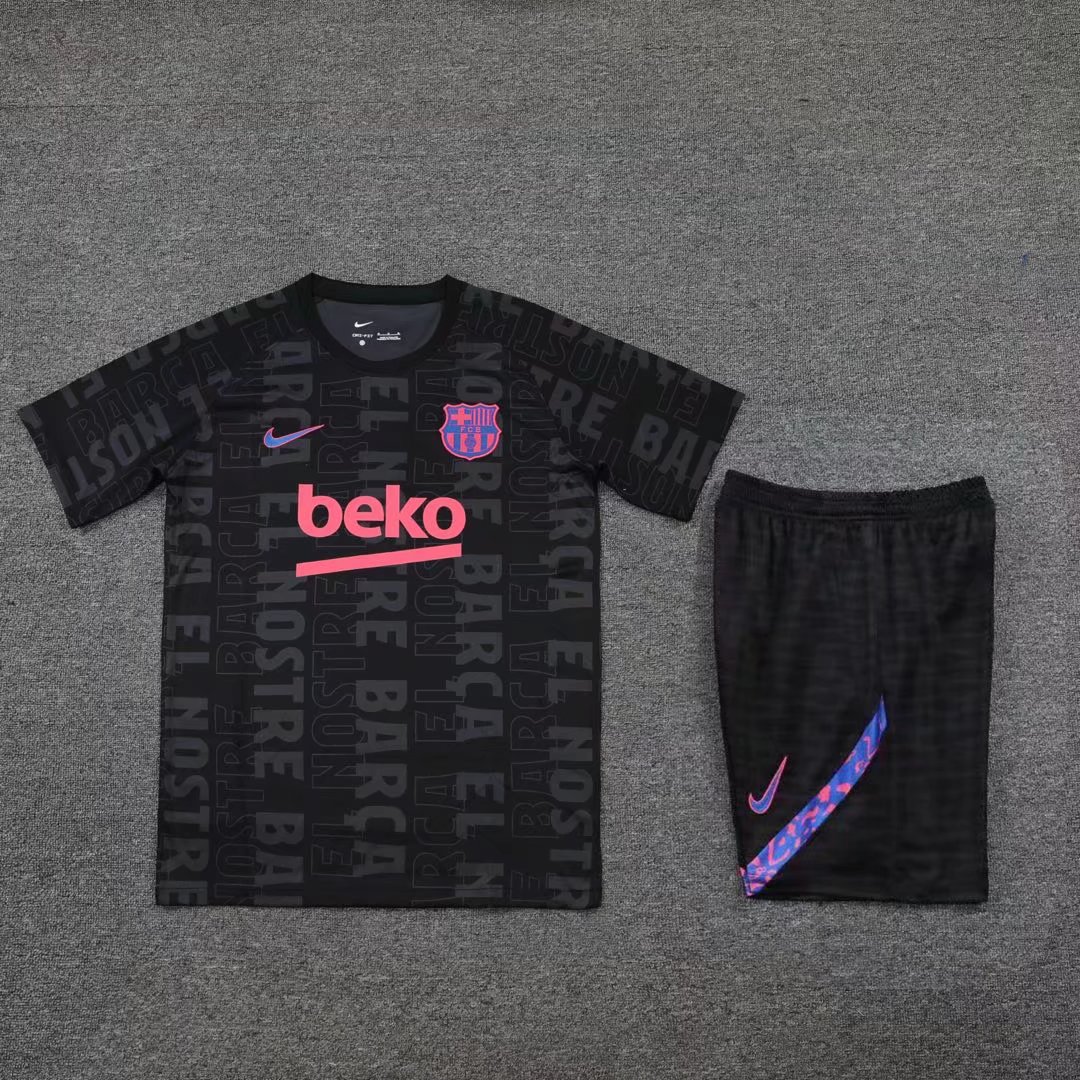 2022 Barcelona Black Training Set Jersey - leoleo123123