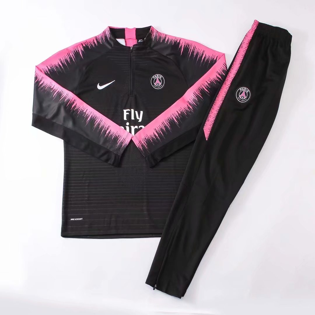 18-19 PSG Black Sweater Tracksuit Thai Quality - leoleo123123