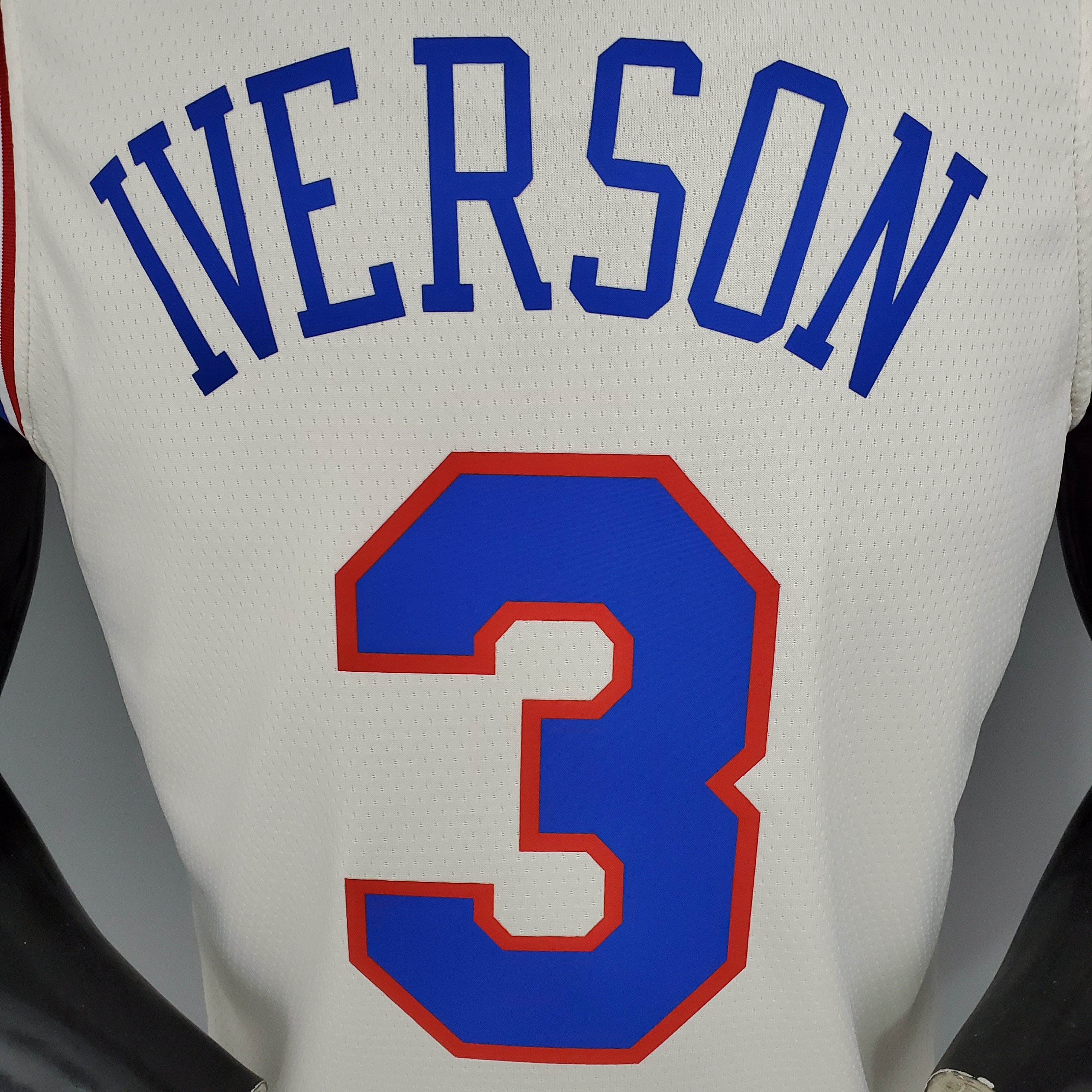 NBA Men Season 2021 Philadelphia 76ers White Rewarding Version #3 IVERSON Jersey High Quality Name and Number Print - leoleo123123
