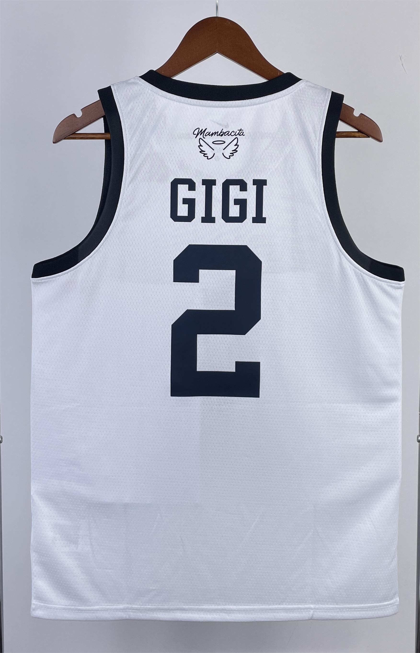 NBA Men Los Angeles Lakers MAMBA Black #2 GIGI Jersey High Quality Name and Number Print - leoleo123123