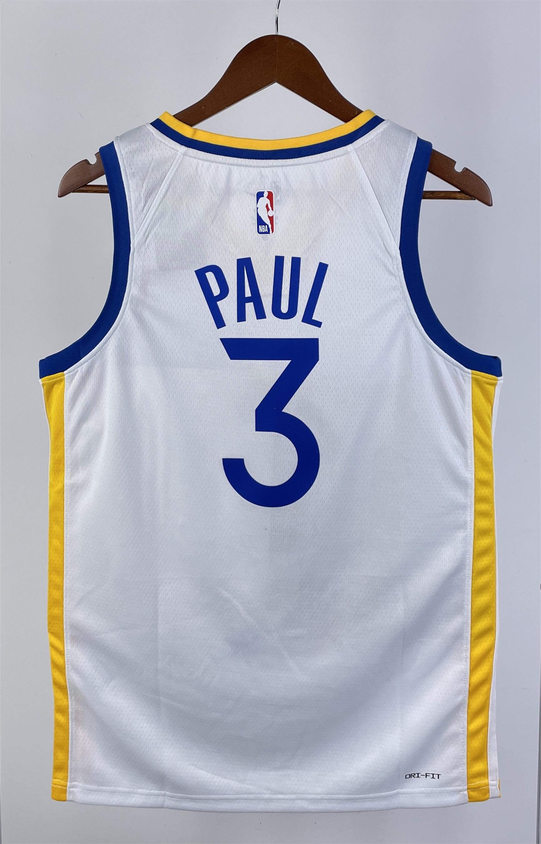 NBA Men 2023 Golden State Warriors White #3 PAUL Swingman Jersey - leoleo123123