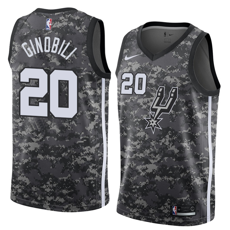 NBA Men San Antonio Spurs camouflage #20 GINOBILI Jersey High Quality Name and Number Print - leoleo123123