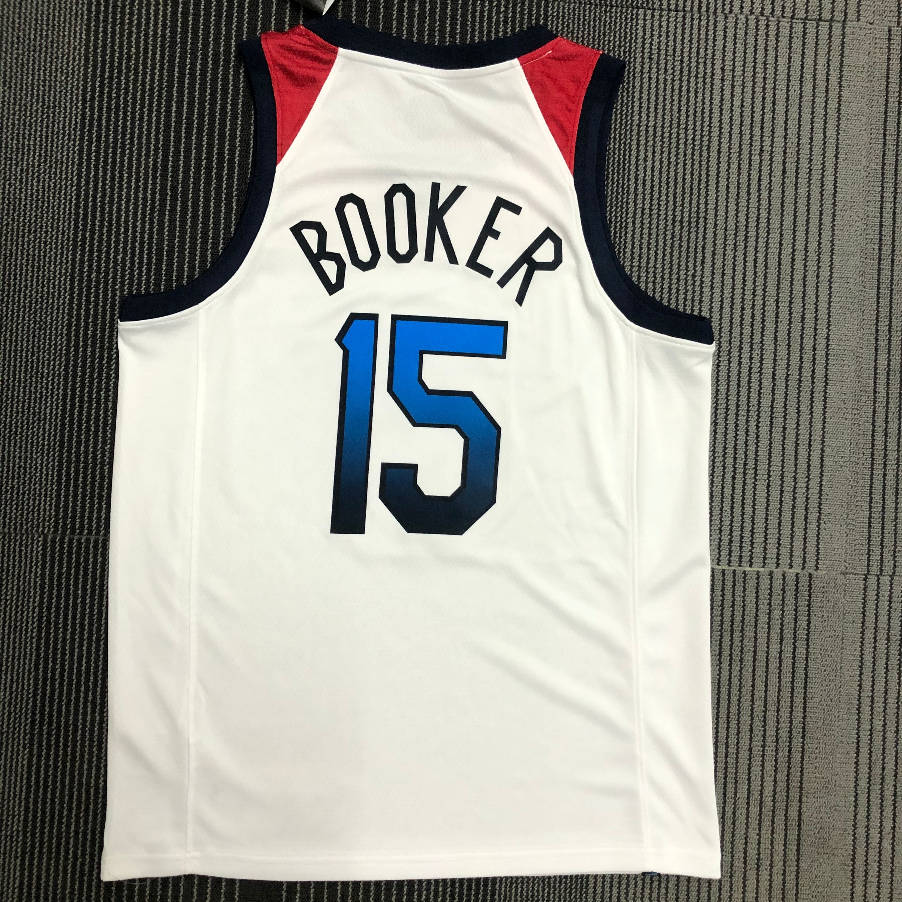 NBA Men Tokoyo Olimpics 2020 USA National White #15 BOOKER Jersey High Quality Name and Number Print - leoleo123123