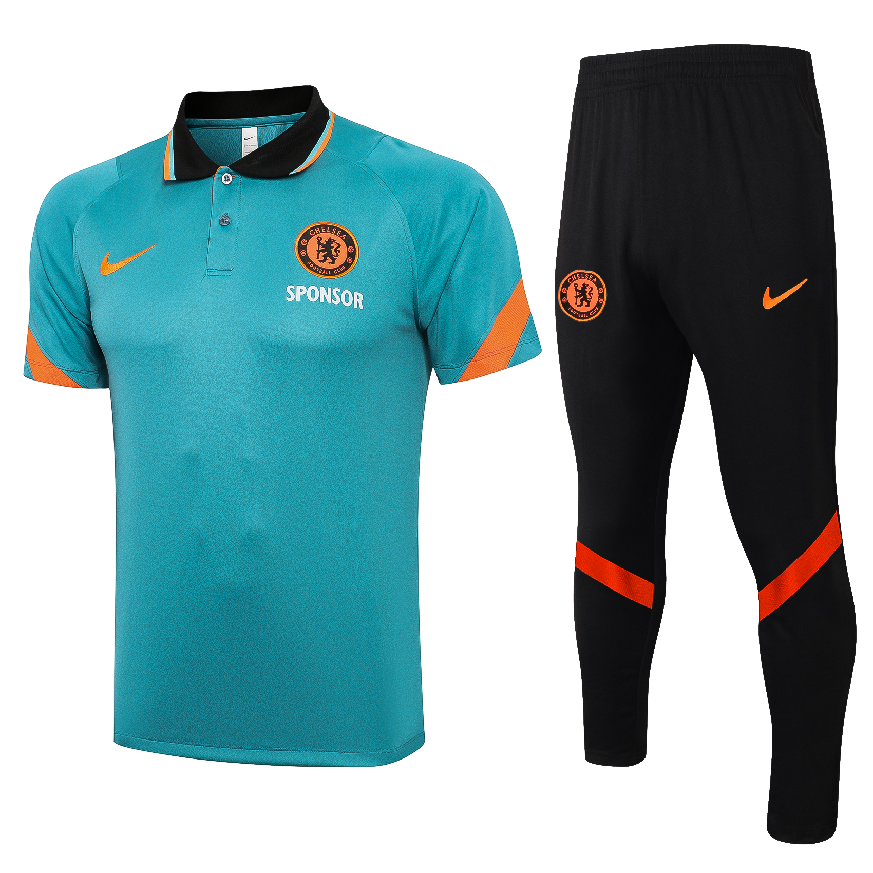 21-22 Chelsea Green Polo Training Tracksuit Thai Quality - leoleo123123