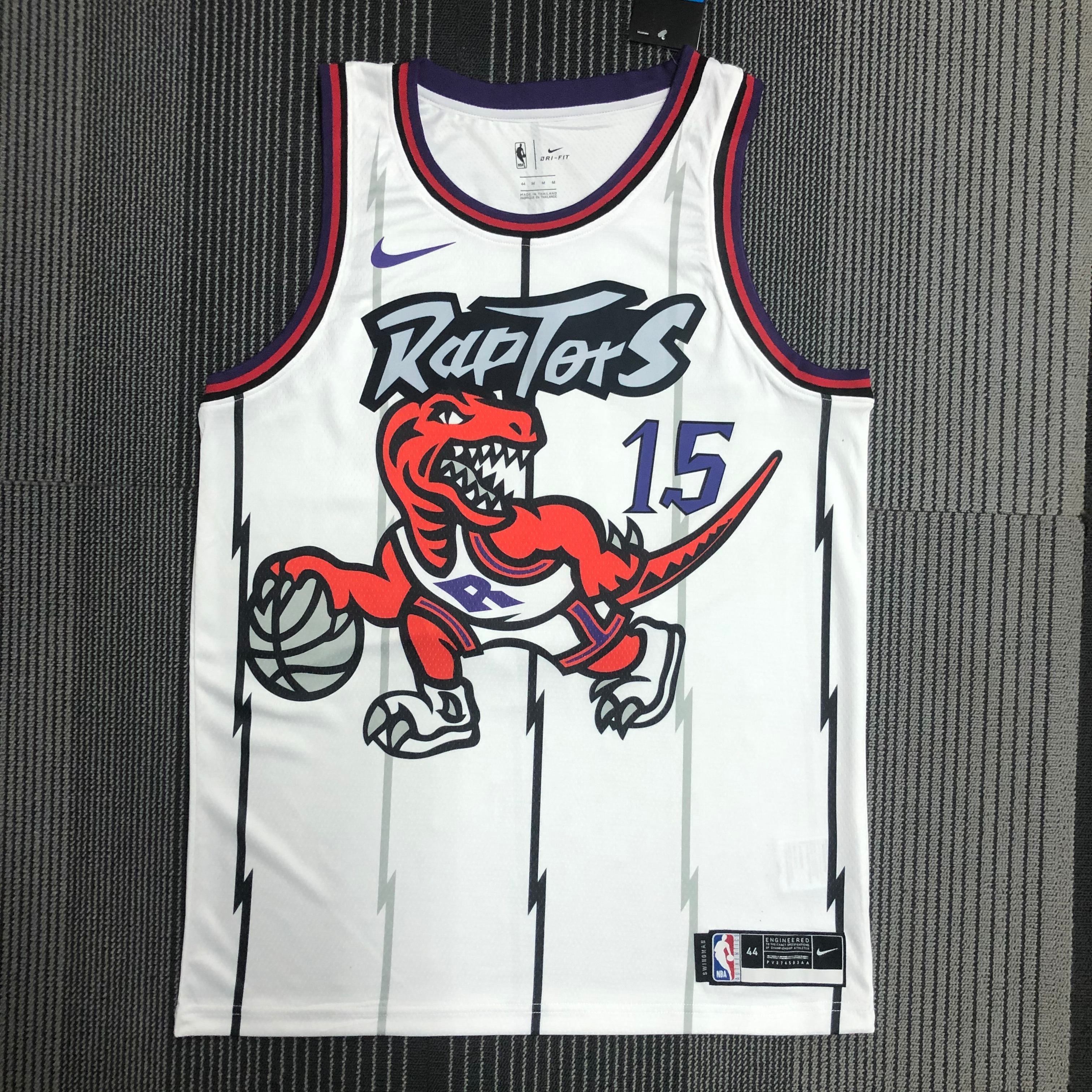 NBA Men Toronto Raptors Retro White #15 CARTER Jersey High Quality Name and Number Print - leoleo123123