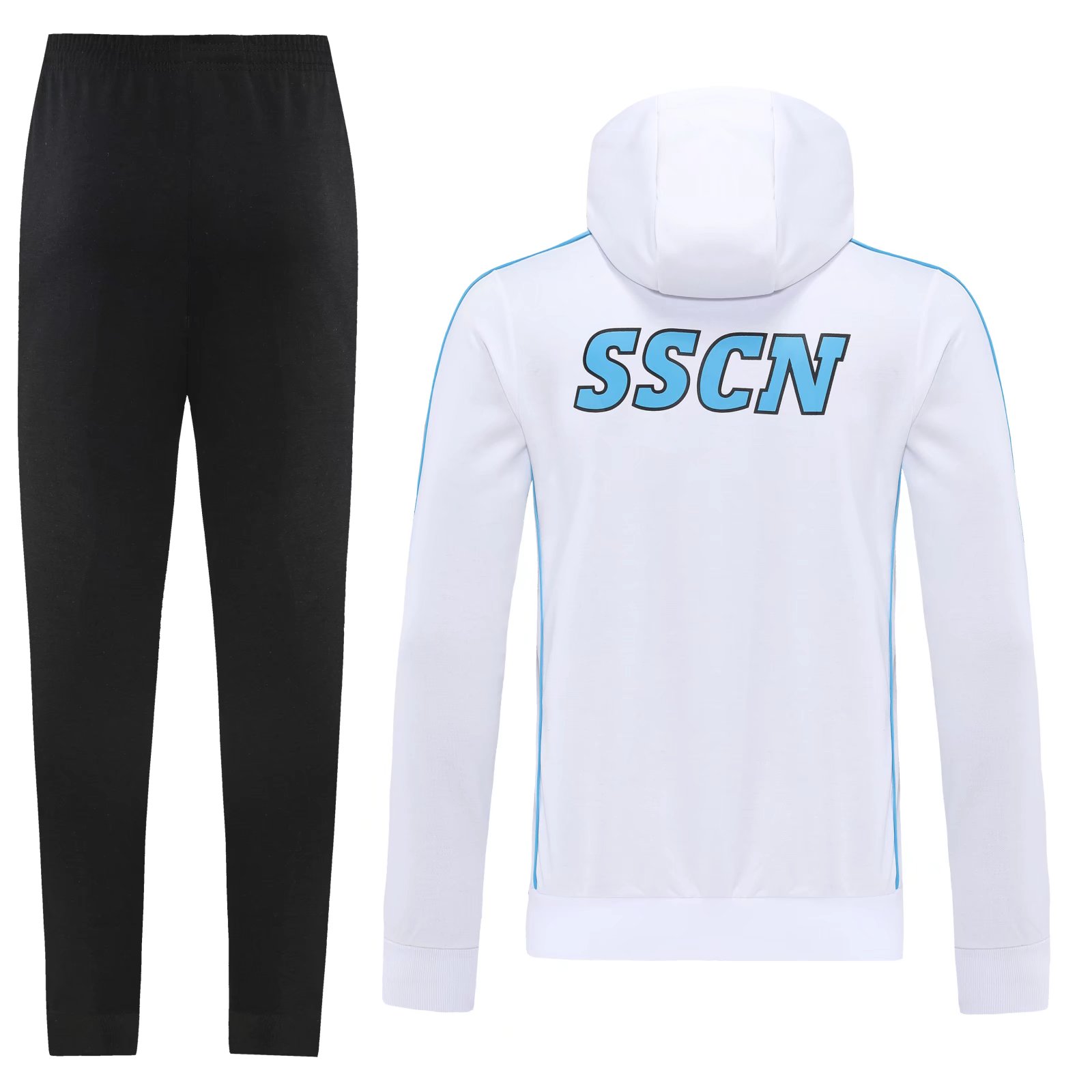 21-22 Napoli White Jacket With Cap Tracksuit Thai Quality - leoleo123123