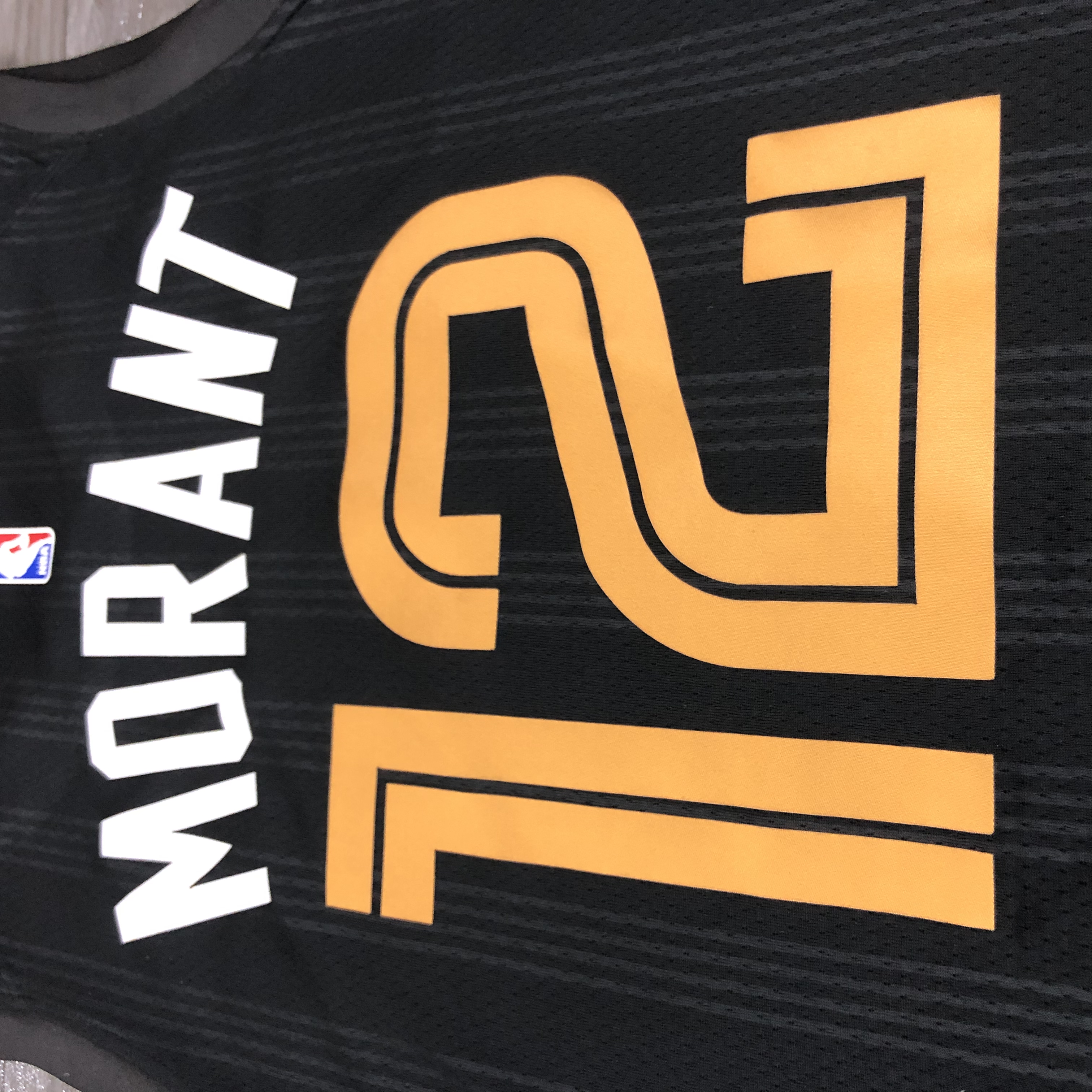 NBA Men Season 2021 Memphis Grizzlies Black City with White Lines #12 MORANT Jersey High Quality Name and Number Print - leoleo123123