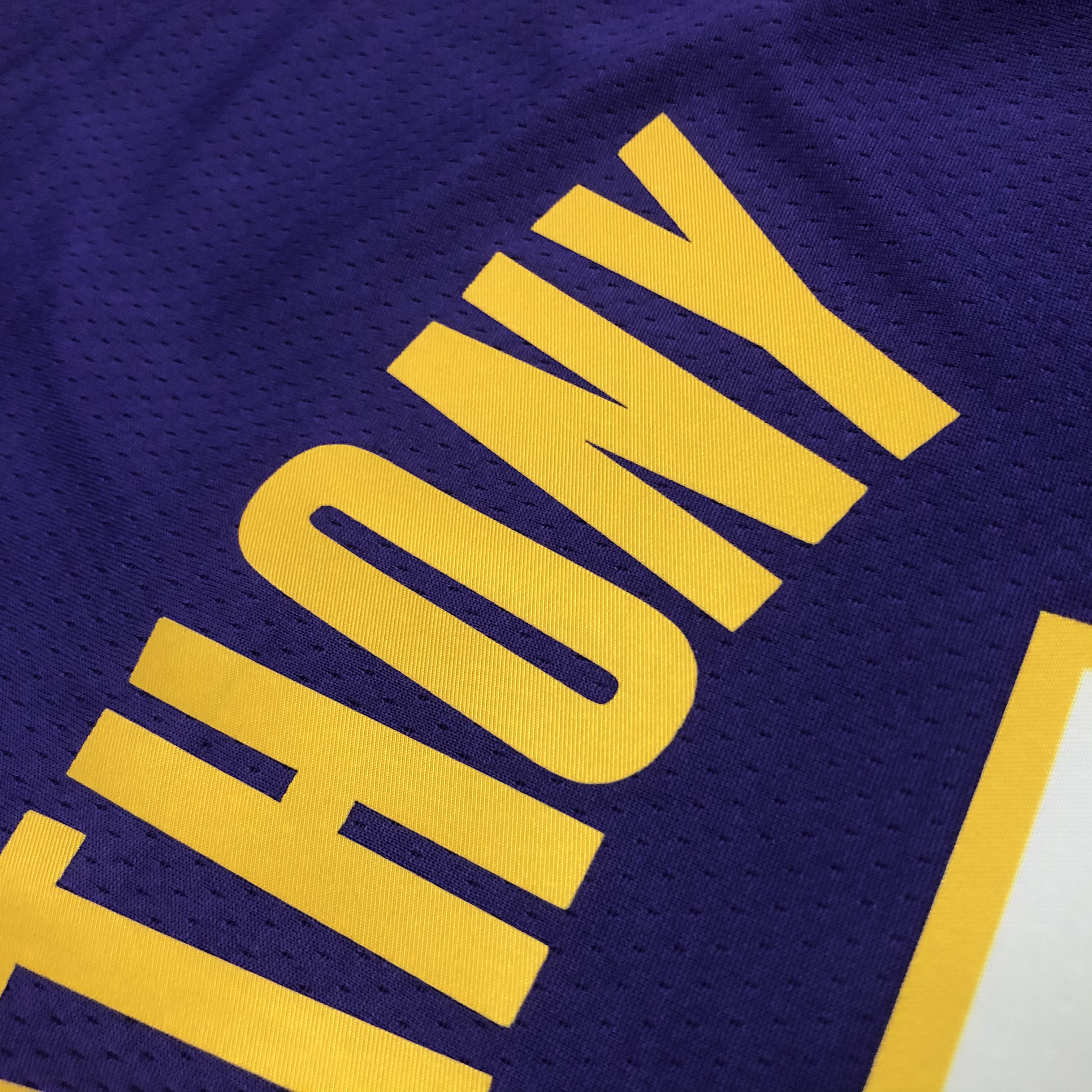NBA Men Los Angeles Lakers Purple #7 ANTHONY V-neck Jersey High Quality Name and Number Print - leoleo123123