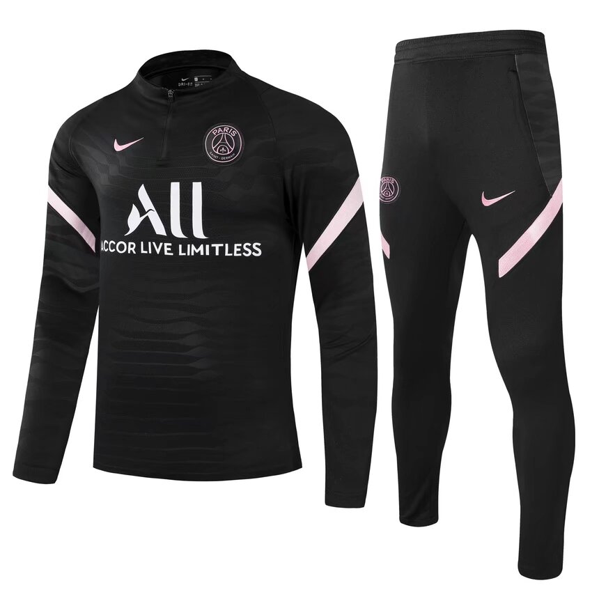 21/22 PSG Black Sweater Tracksuit Thai Quality - leoleo123123
