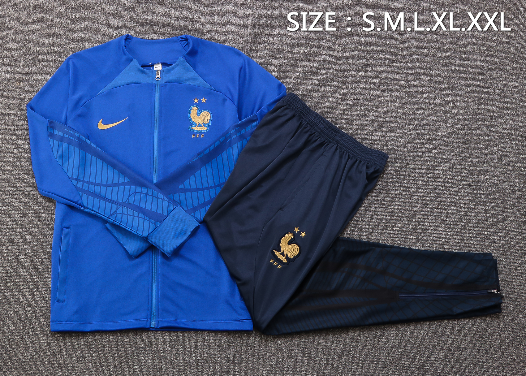 22-23 France Blue Jacket Tracksuit Thai Quality - leoleo123123