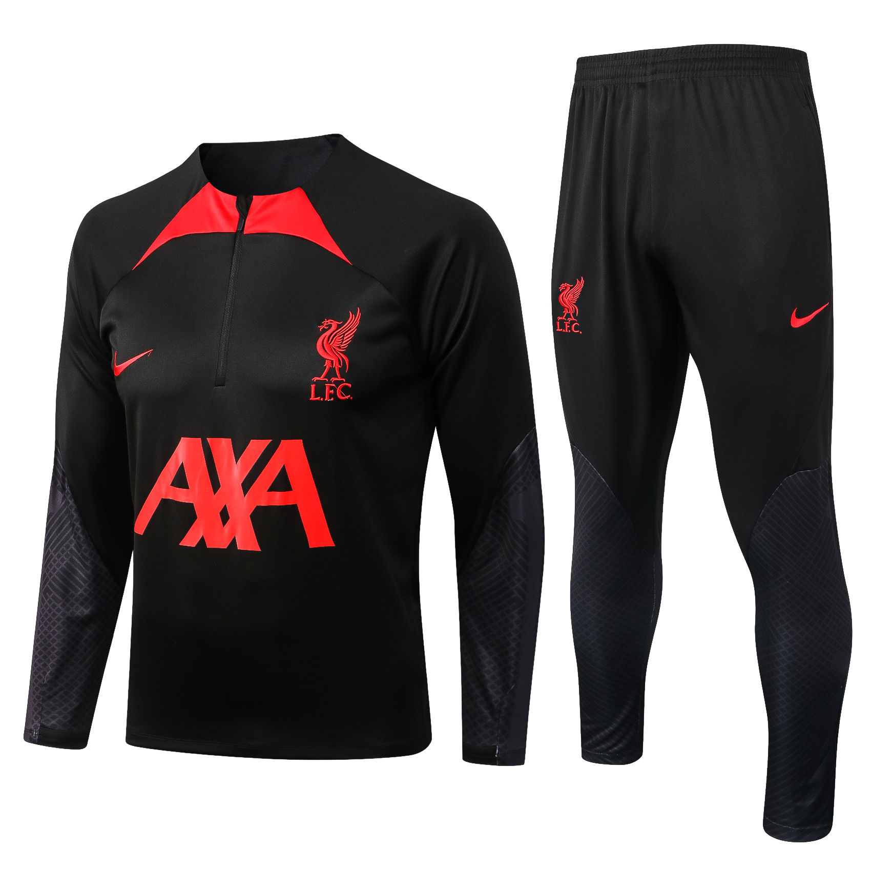 22/23 Liverpool Black with Red Collar Sweater Tracksuit Thai Quality - leoleo123123