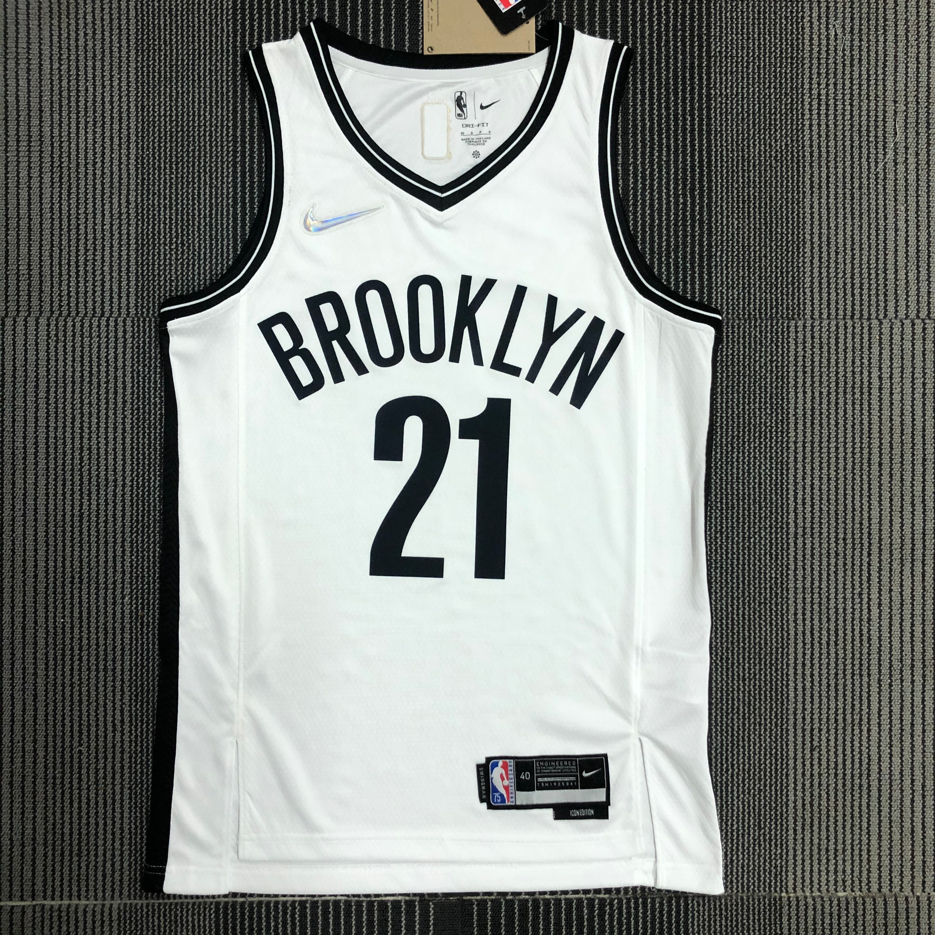 NBA Men 75th Anniversary Brooklyn Nets White #21 ALDRIDGE Jersey High Quality Name and Number Print - leoleo123123