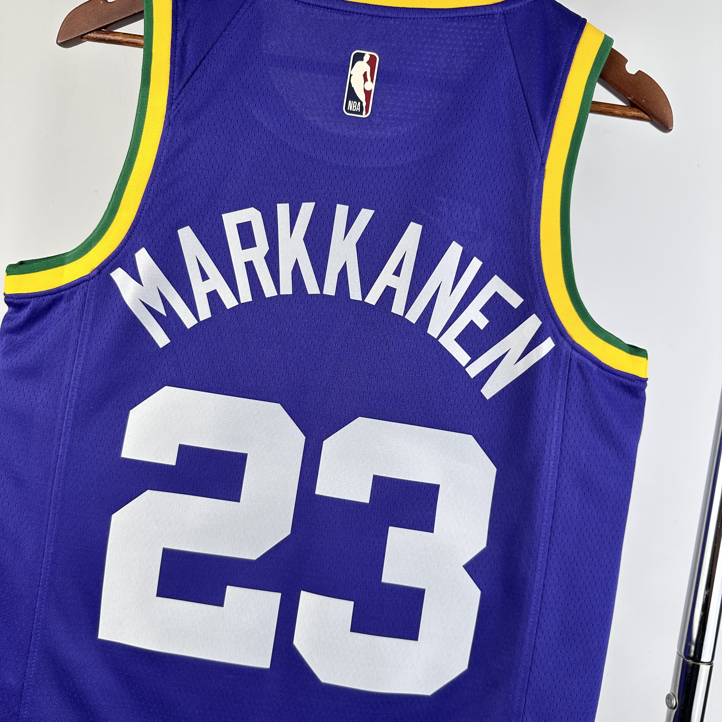 NBA 2024 Men Utah Jazz Purple #23 MARKKANEN Jersey High Quality Name and Number Print - leoleo123123