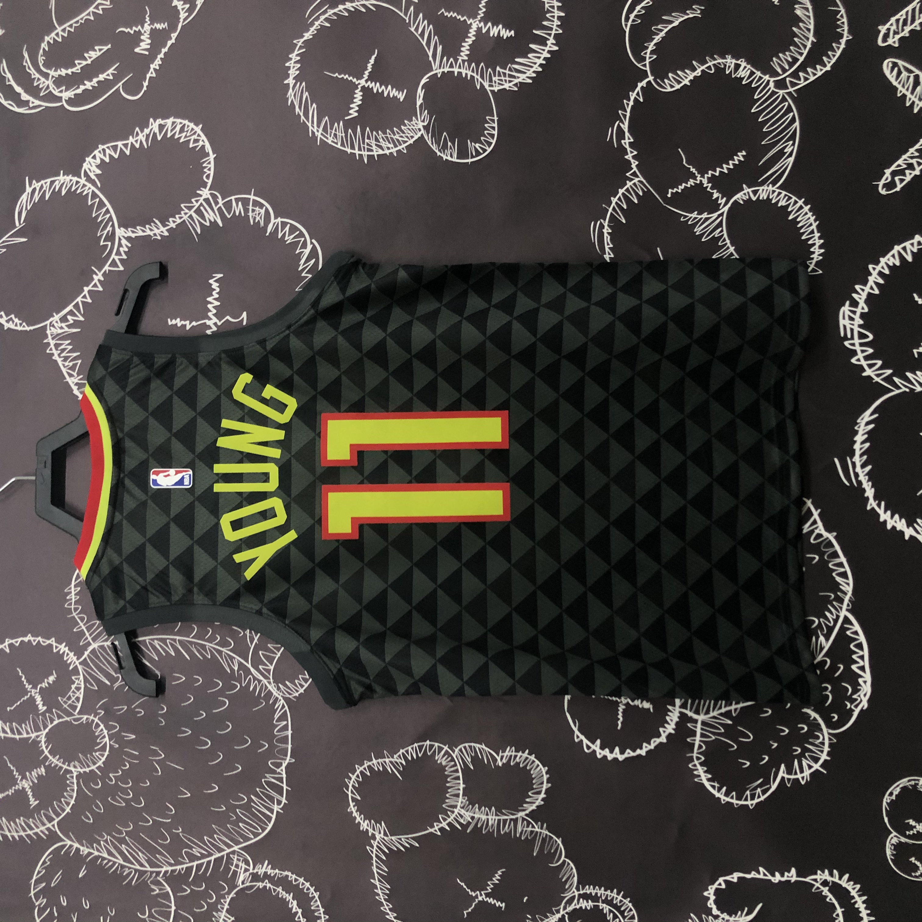 NBA Men Atlanta Hawks Black #11 YOUNG Jersey High Quality Name and Number Print - leoleo123123