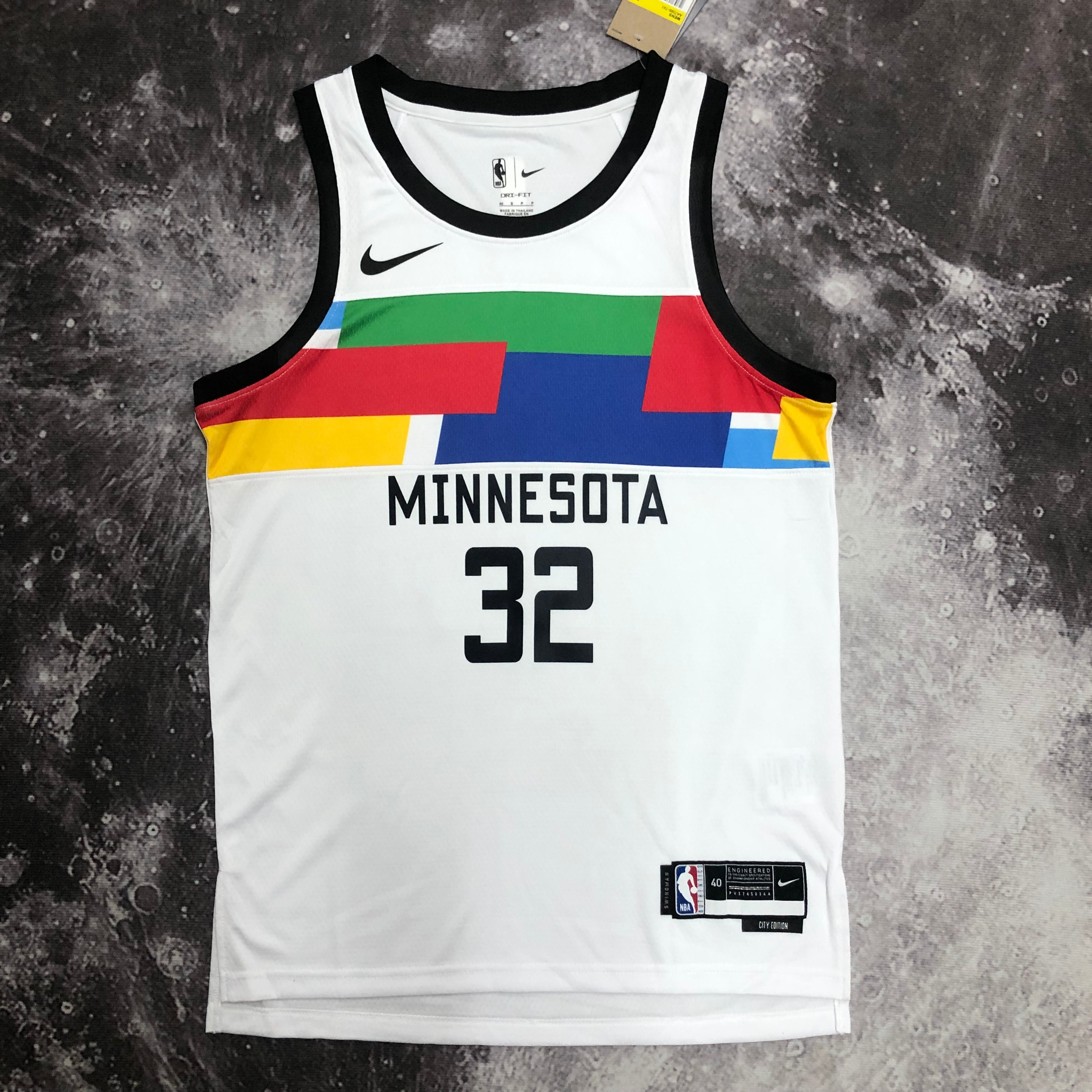 NBA Men Season 2023 Minnesota Timberwolves White #32 TOWNS Jersey High Quality Name and Number Print - leoleo123123