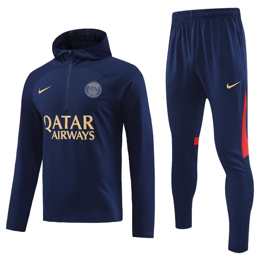 23/24 PSG Dark Blue Sweater Tracksuit Thai Quality - leoleo123123