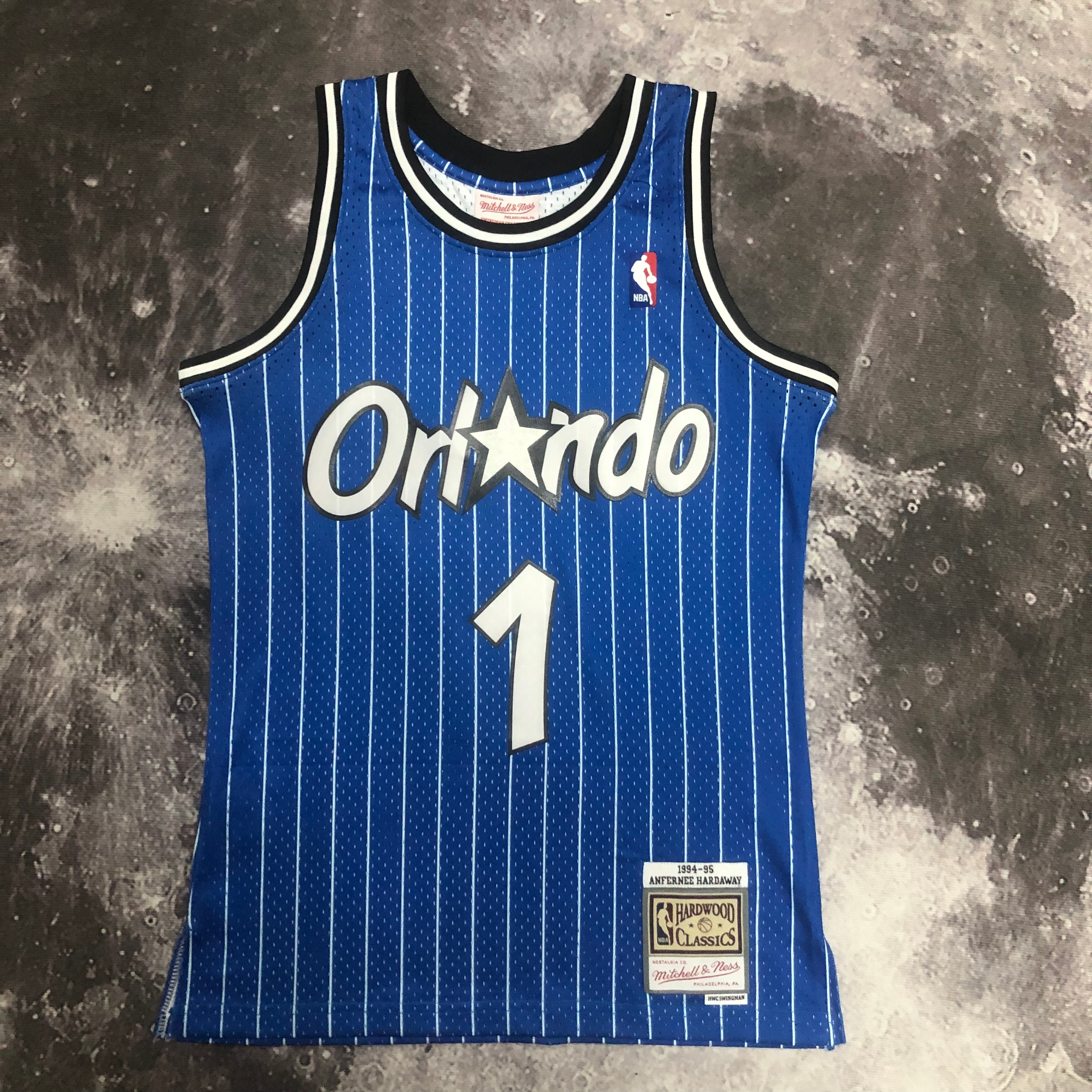 NBA Season Season 94-95 Orlando Magic Blue #1 HARDAWAY Jersey High Quality Name and Number Print - leoleo123123
