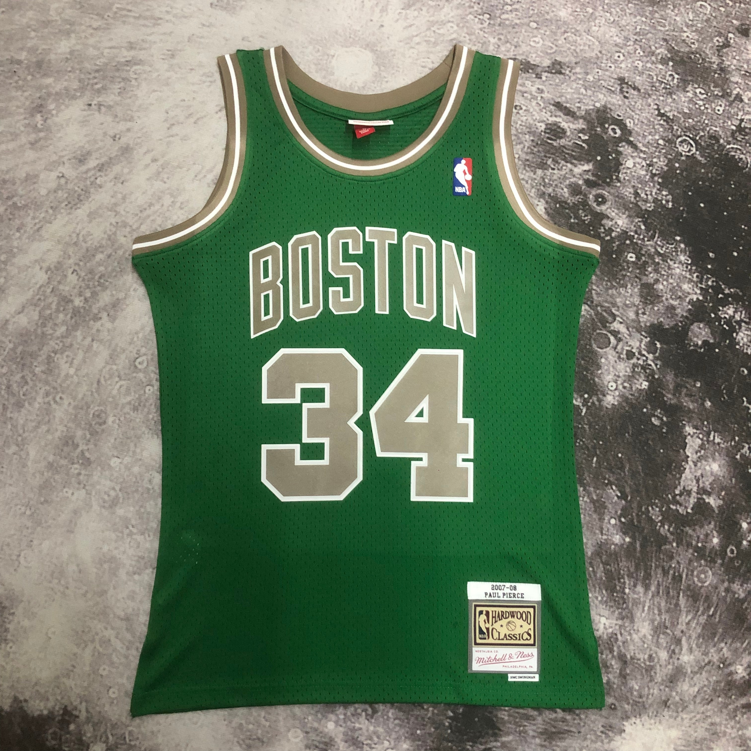 NBA Men Season 07-08 Boston Celtics Retro Green #34 PIERCE Jersey High Quality Name and Number Print - leoleo123123