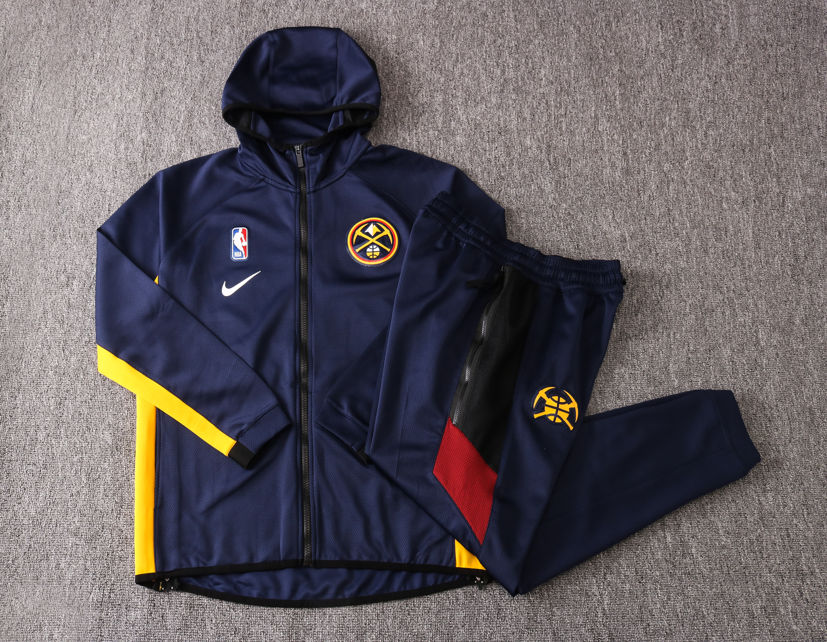 NBA Denver Nuggets Dark Blue with Cap Jacket Tracksuit High Quality - leoleo123123