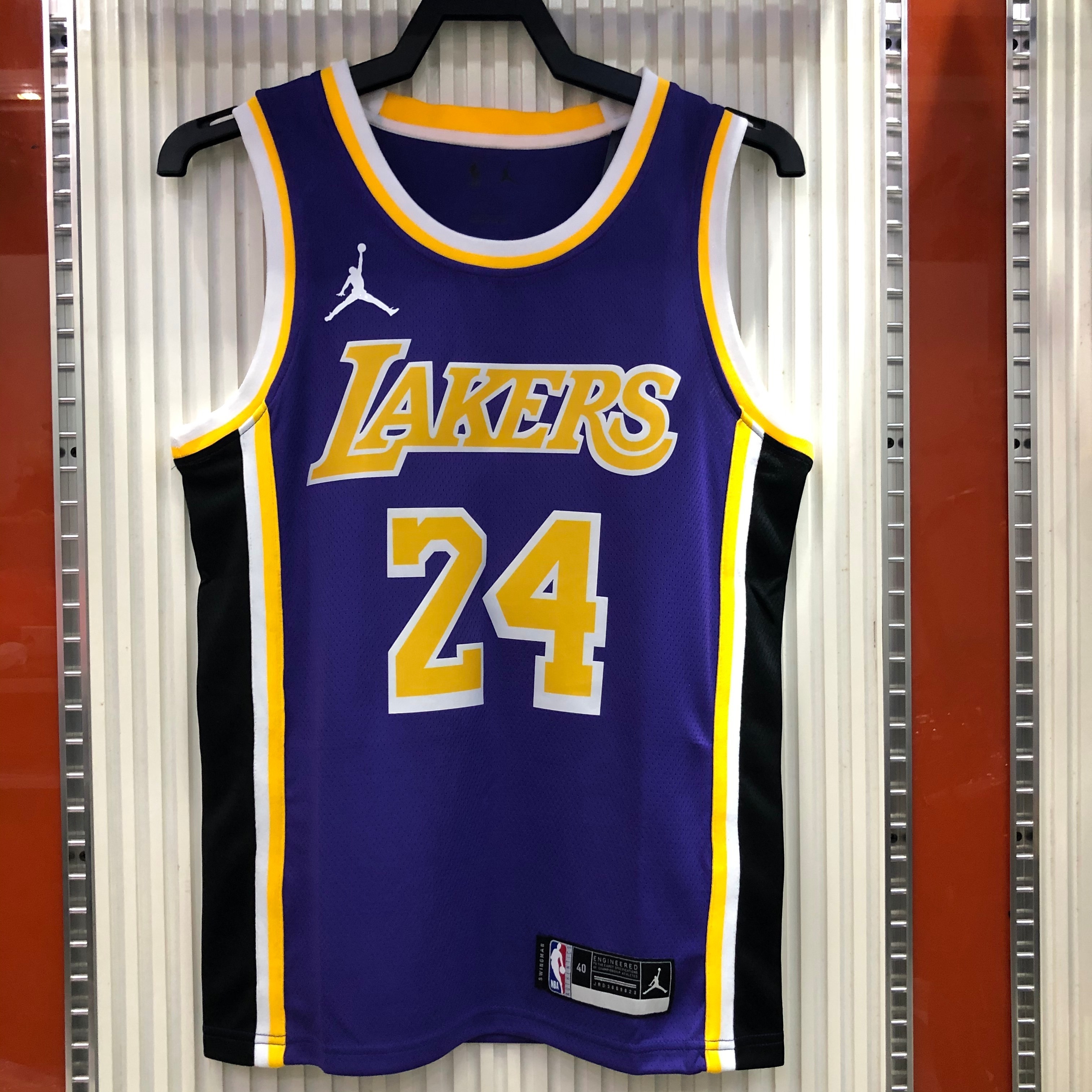 NBA Men Season 2021 Los Angeles Lakers #24 BRYANT Purple Round Neck with Jordan logo Jersey High Quality Name and Number Print - leoleo123123