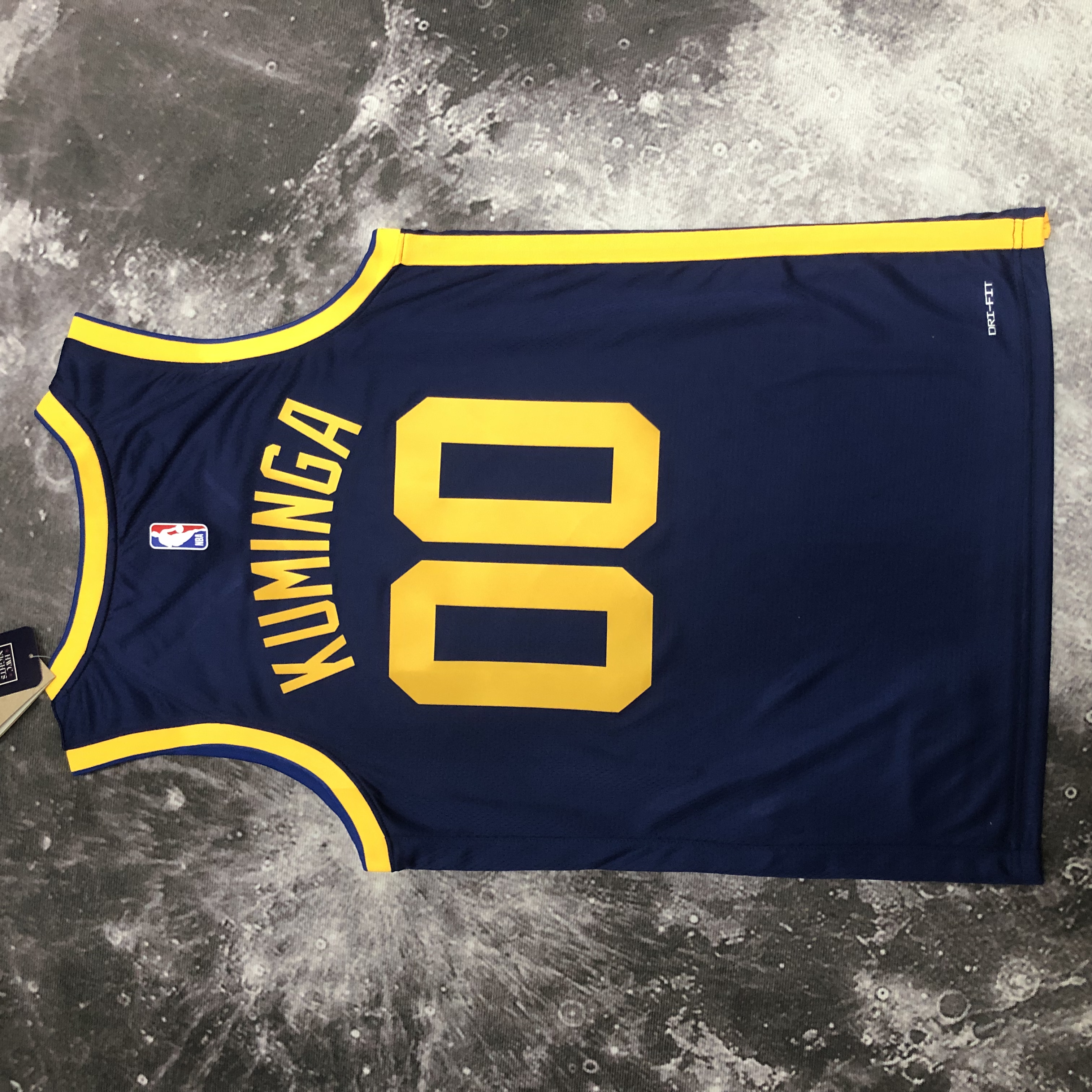 NBA Men Season 2023 Golden State Warriors Blue with Jordan Logo #00 KUMINGA Jersey High Quality Name and Number Print - leoleo123123