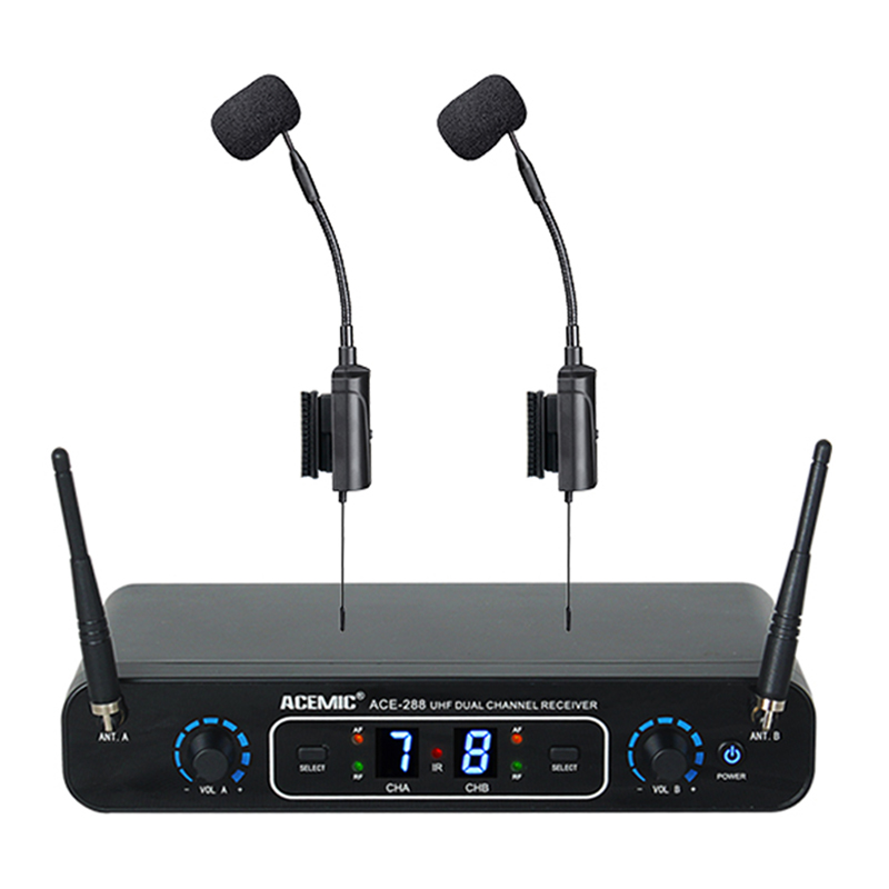 Accordion Microphone Wireless Pickup Radio System Stereo Condenser Dual Channel Kit Set for Acoustic Guitar Piano Digital Signal - leoleo123123