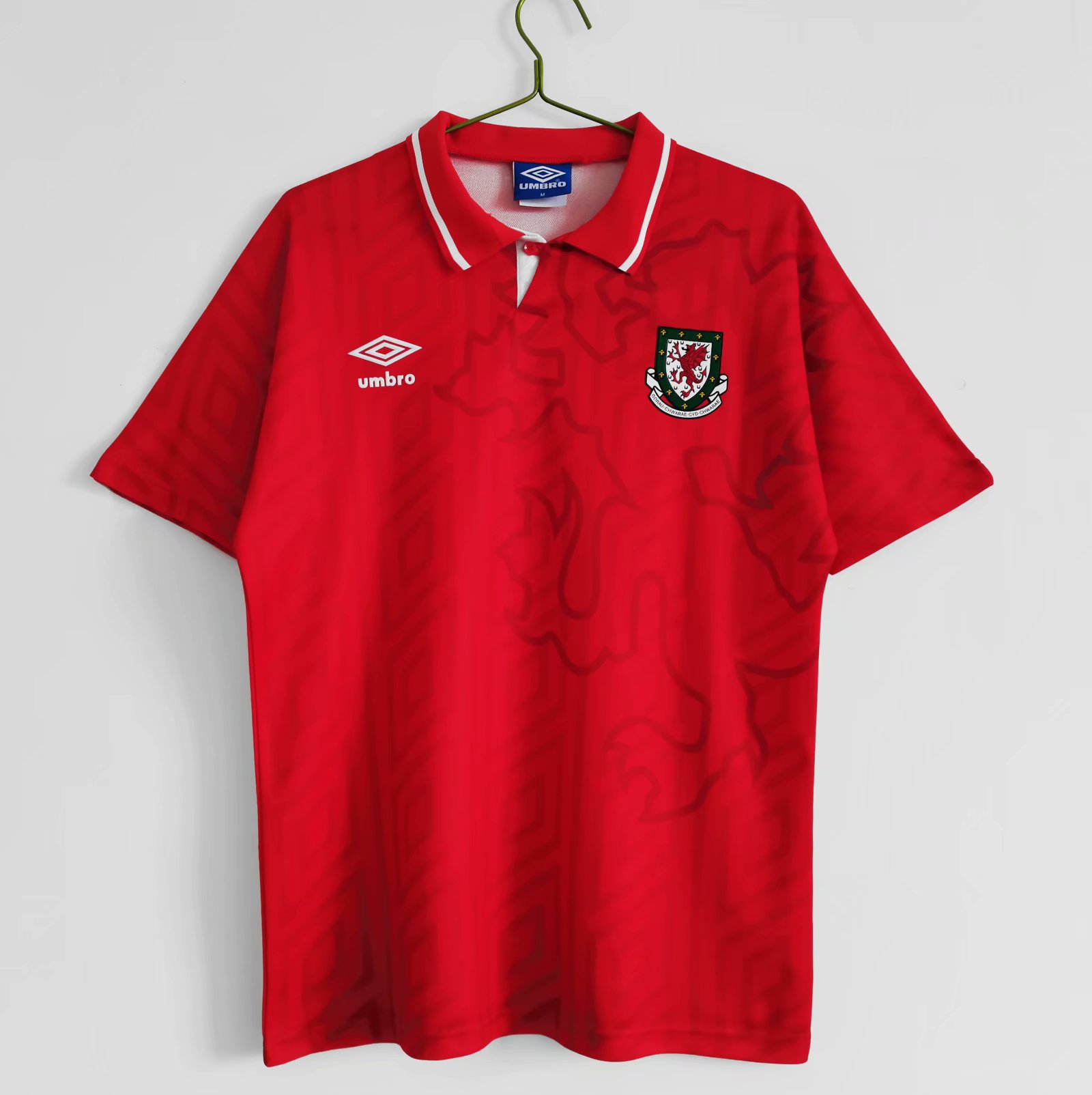 92/94 Welsh Home Retro Jersey Fans Version - leoleo123123