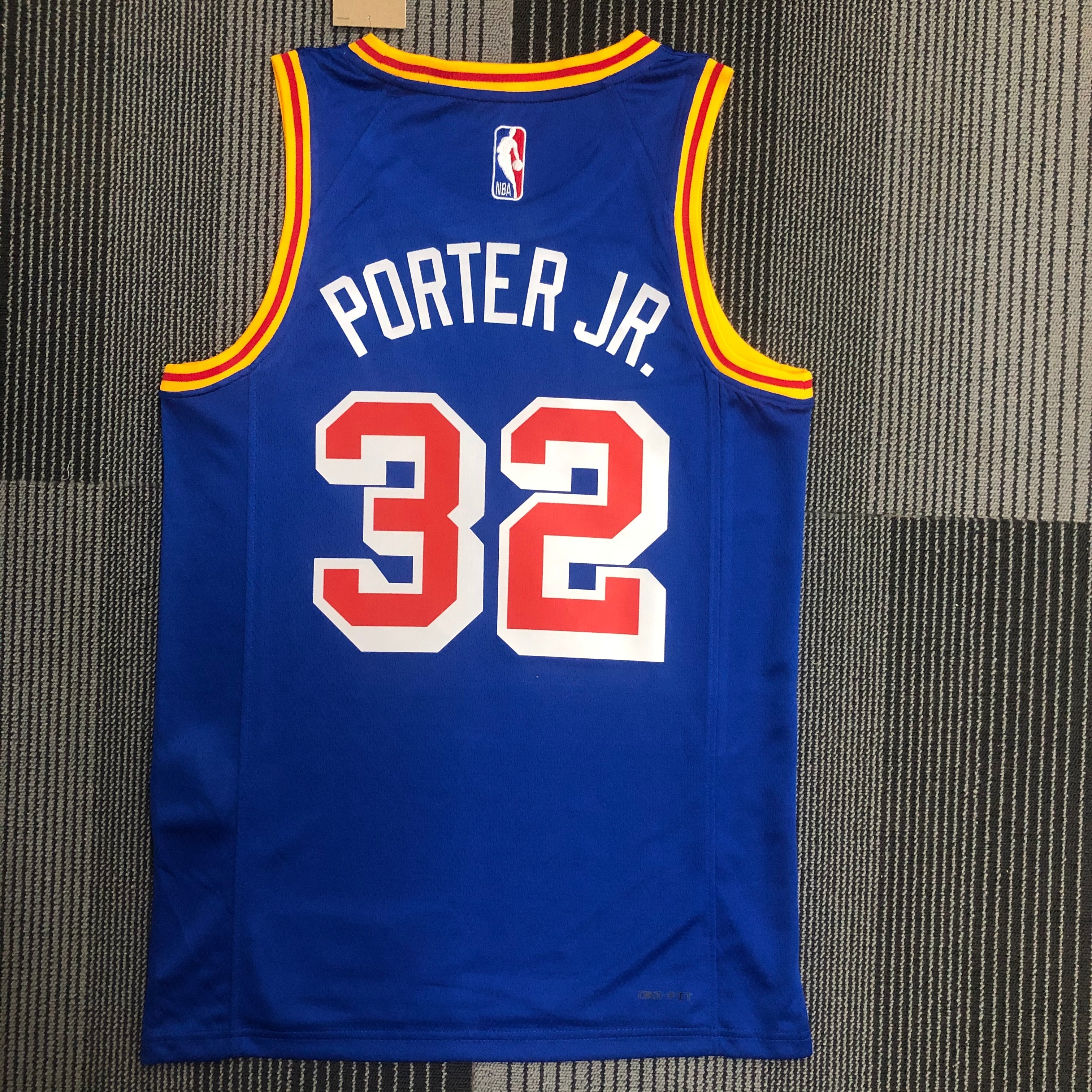 NBA Men Golden State Warriors Retro Blue #32 PORTER JR. Jersey High Quality Name and Number Print - leoleo123123