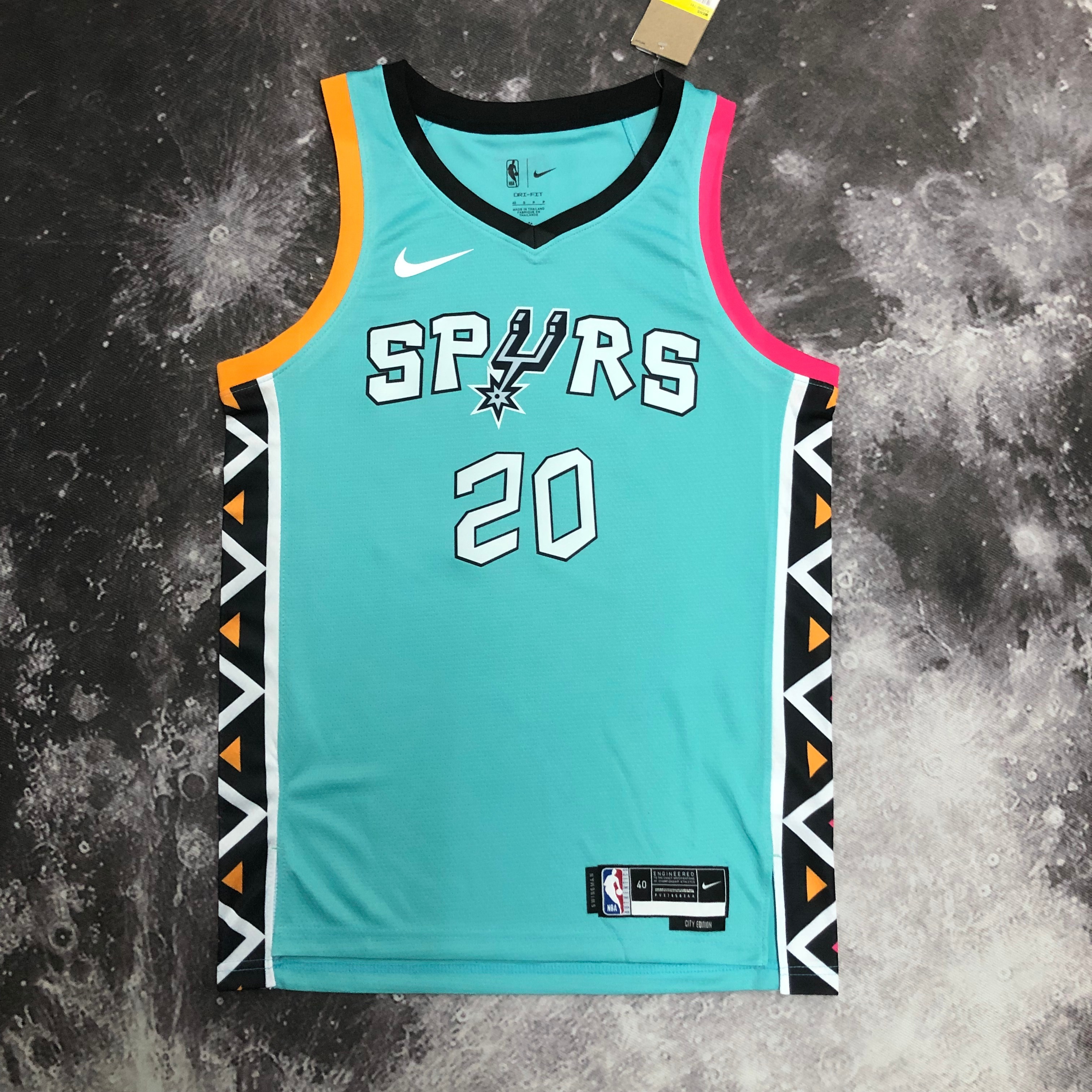 NBA Men 2023 San Antonio Spurs Blue #20 GINOBILI Jersey High Quality Name and Number Print - leoleo123123