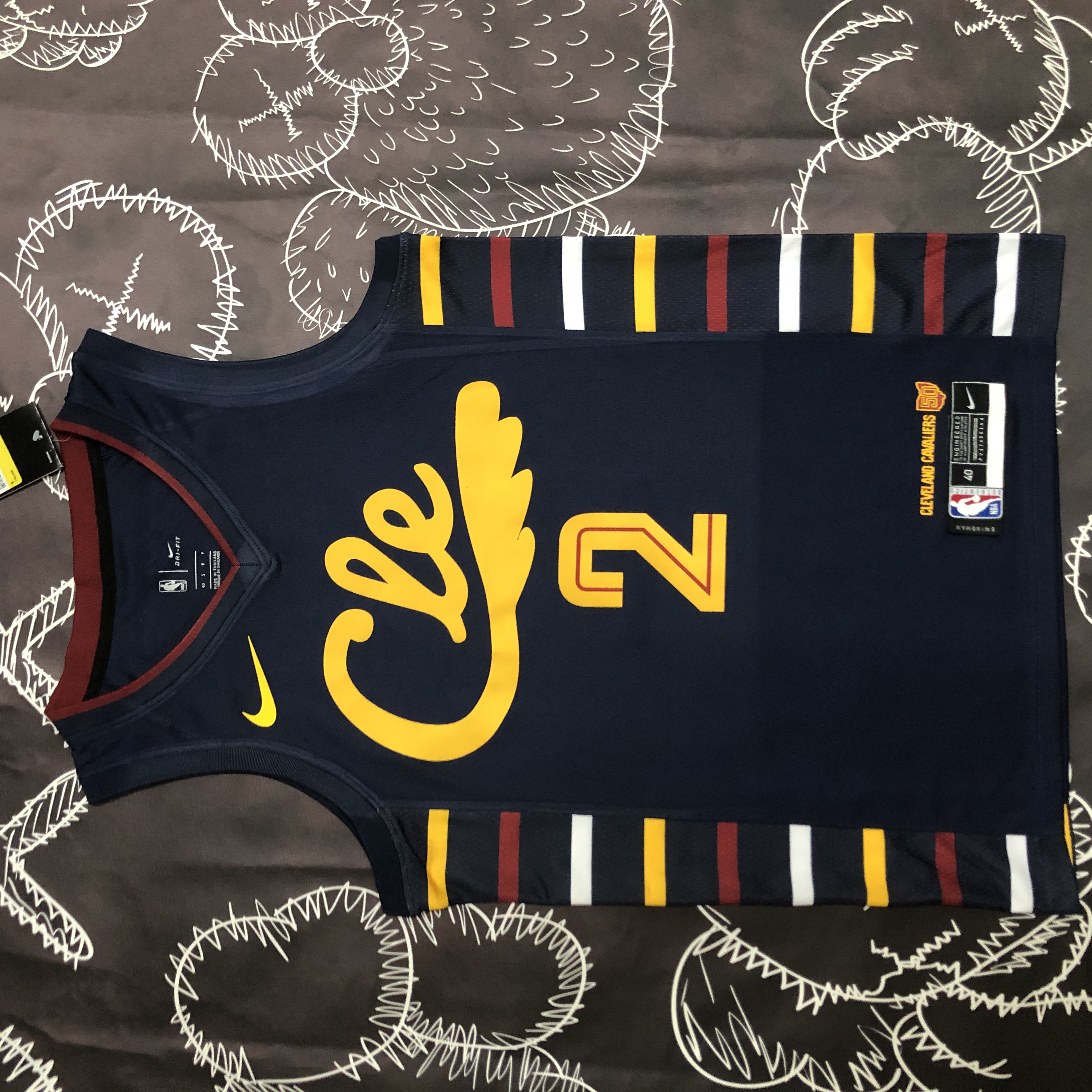 NBA Season 2022 Men Cleveland Cavaliers Black #2 IRVING Jersey High Quality Name and Number Print - leoleo123123