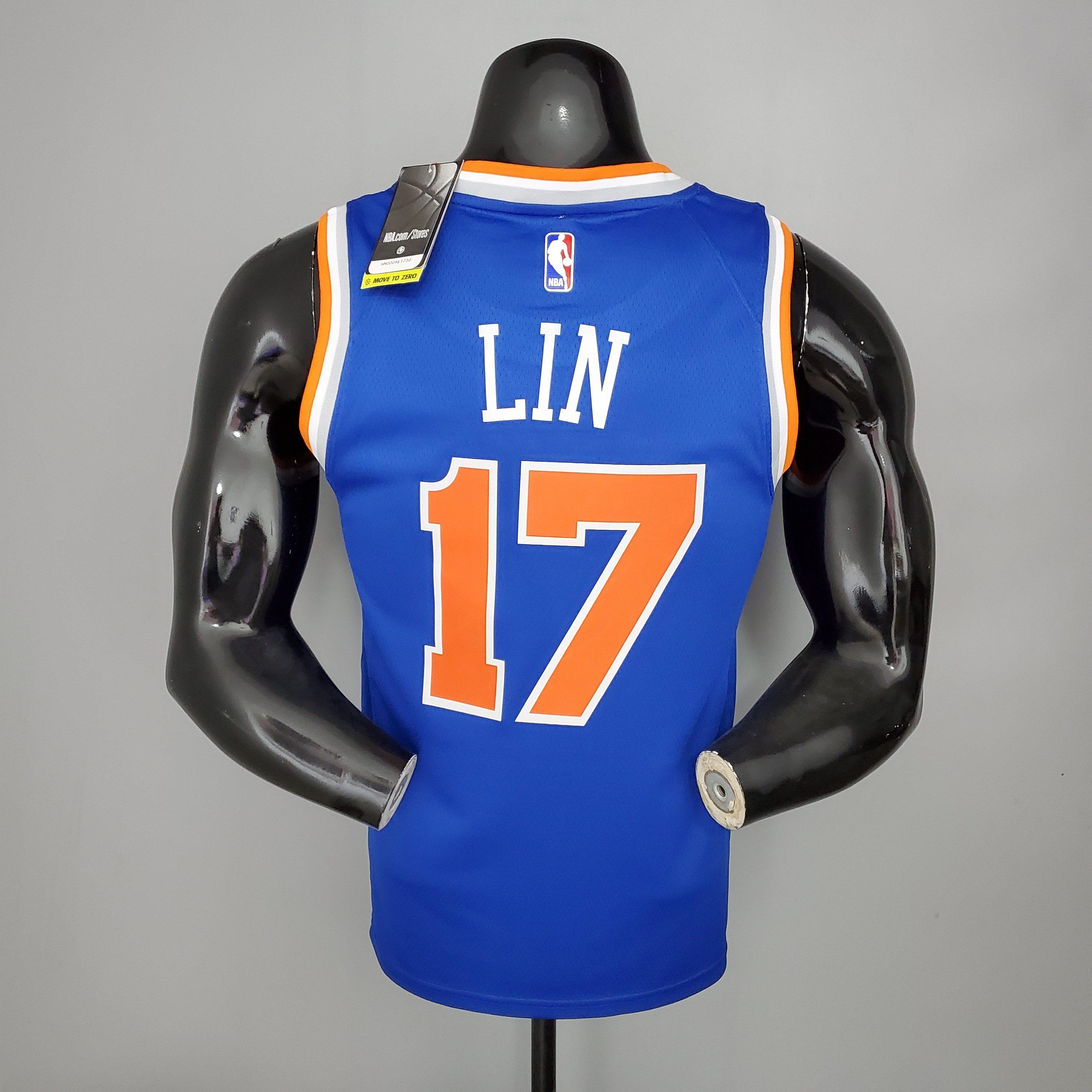 NBA Men New York Knicks Blue #17 LIN Jersey High Quality Name and Number Print - leoleo123123