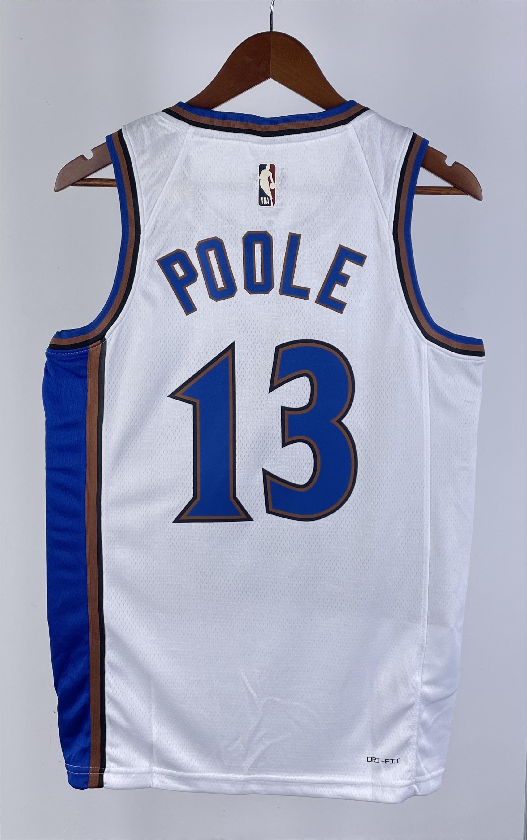 NBA Men Season 2023 Washington Wizards White Retro #13 POOLE Jersey High Quality Name and Number Print - leoleo123123