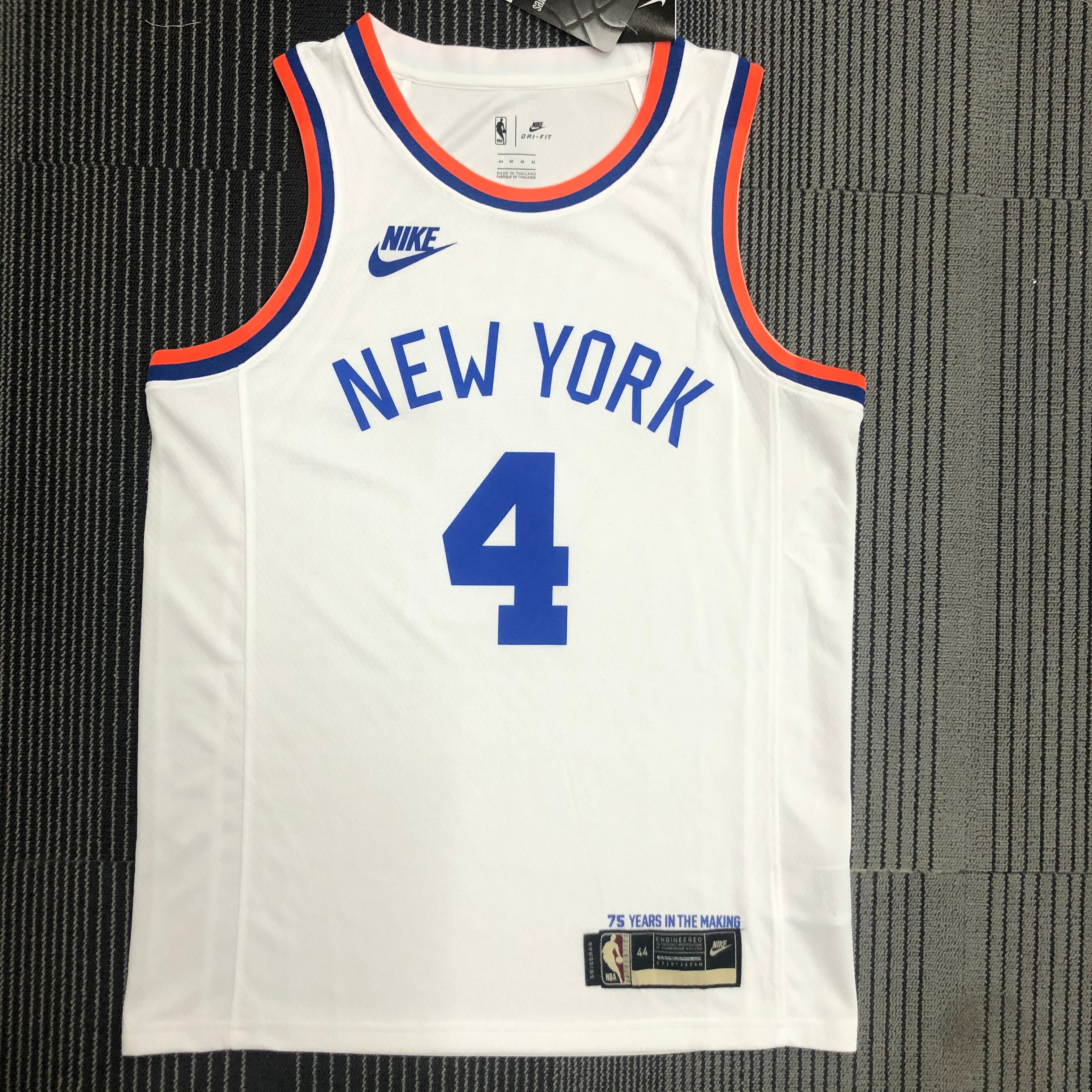 NBA 75th Anniversary Men New York Knicks White #4 ROSE Jersey High Quality Name and Number Print - leoleo123123