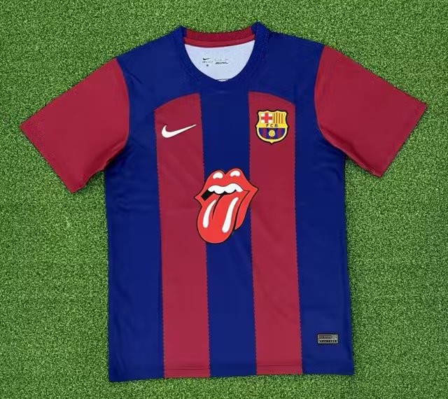 23/24 Barcelona Home Specila edition Rolling stones Jersey 1:1 Quality Fan Version - leoleo123123