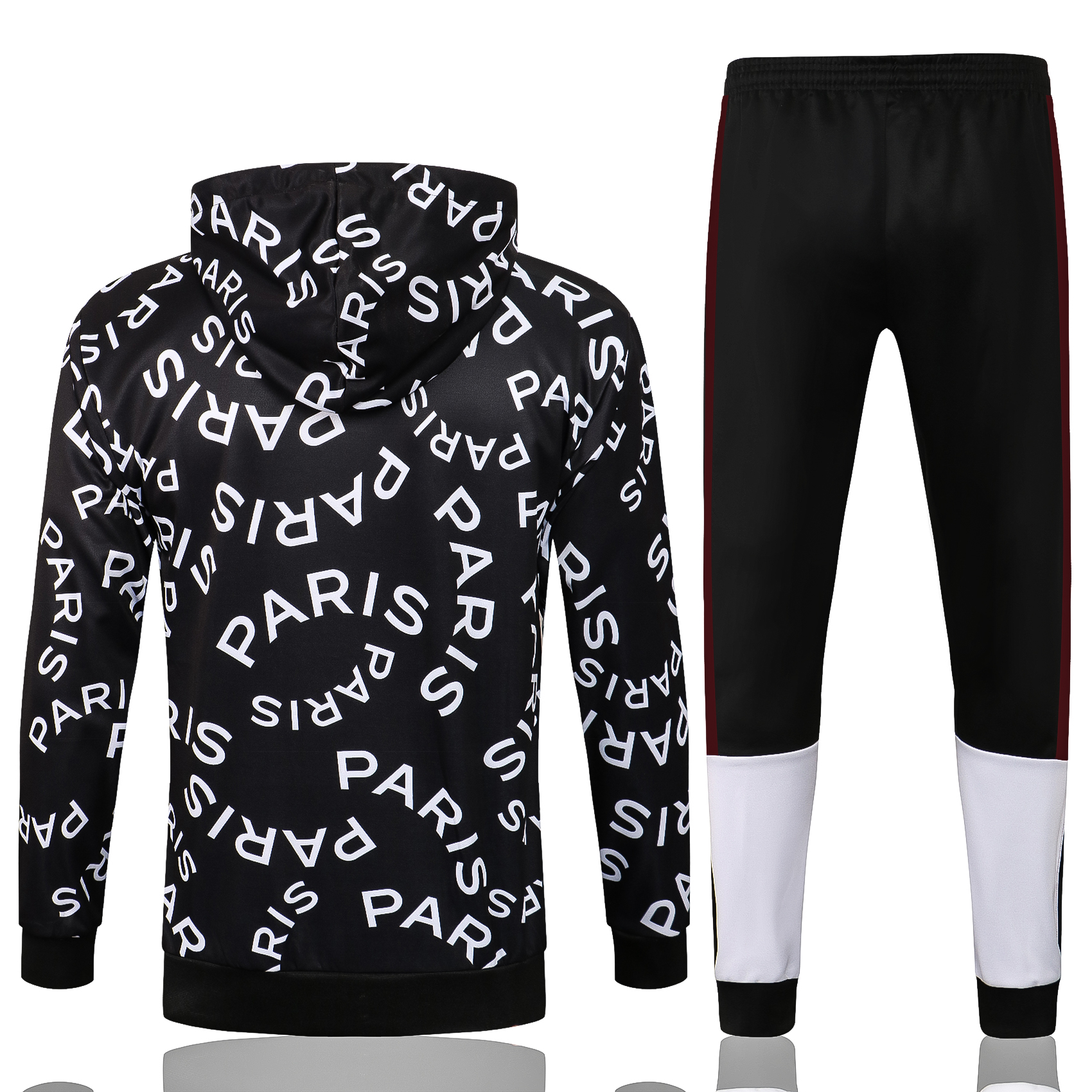21/22 PSG Black Jacket Tracksuit with Cap Thai Quality - leoleo123123