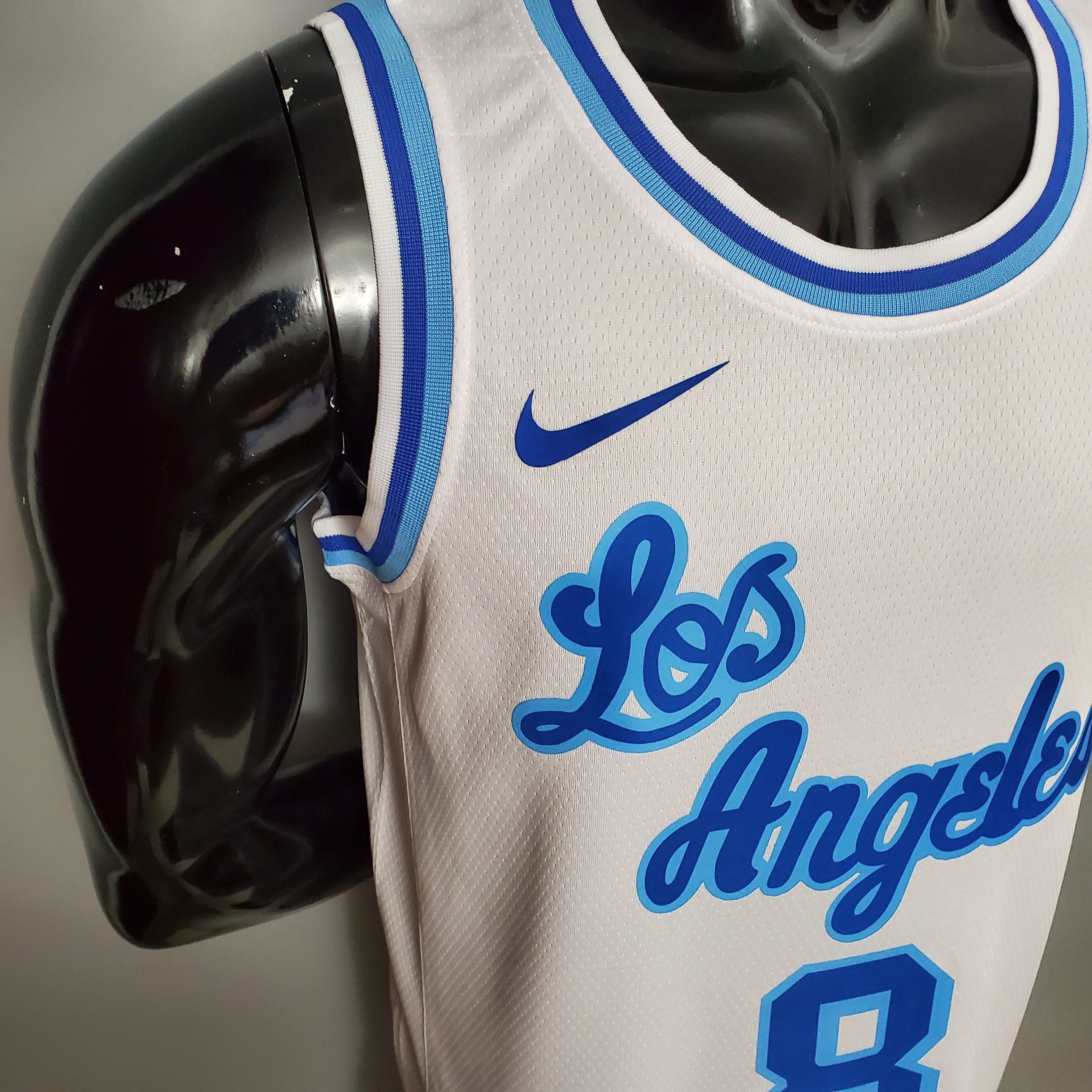 NBA Finals Men Los Angeles Lakers Retro in Latin # 8&24 BRYANT white Round Neck Jersey High Quality Name and Number Print - leoleo123123