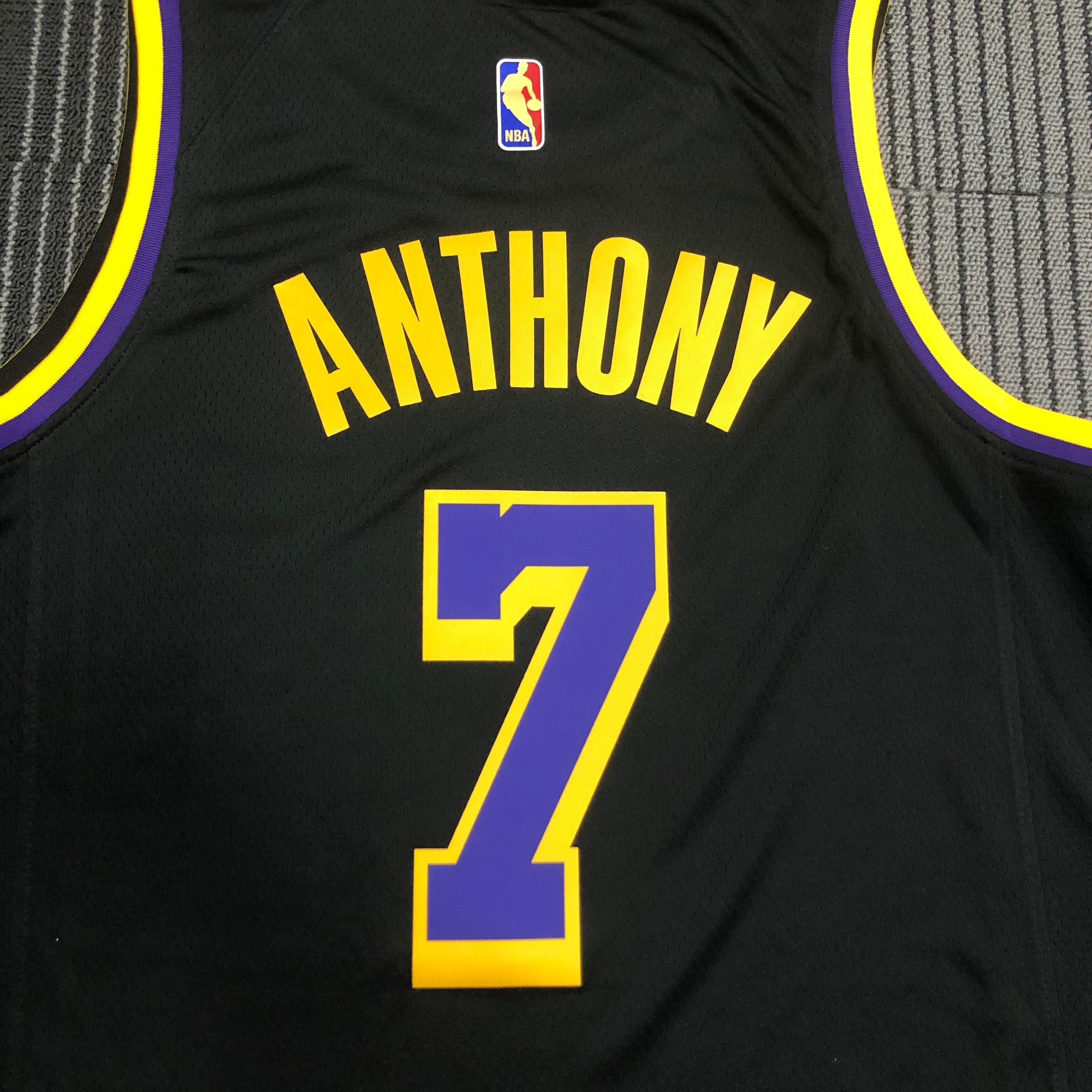 2021 NBA #7 ANTHONY Lakers Bonus Edition Black NBA Jersey High Quality Name and Number Print - leoleo123123