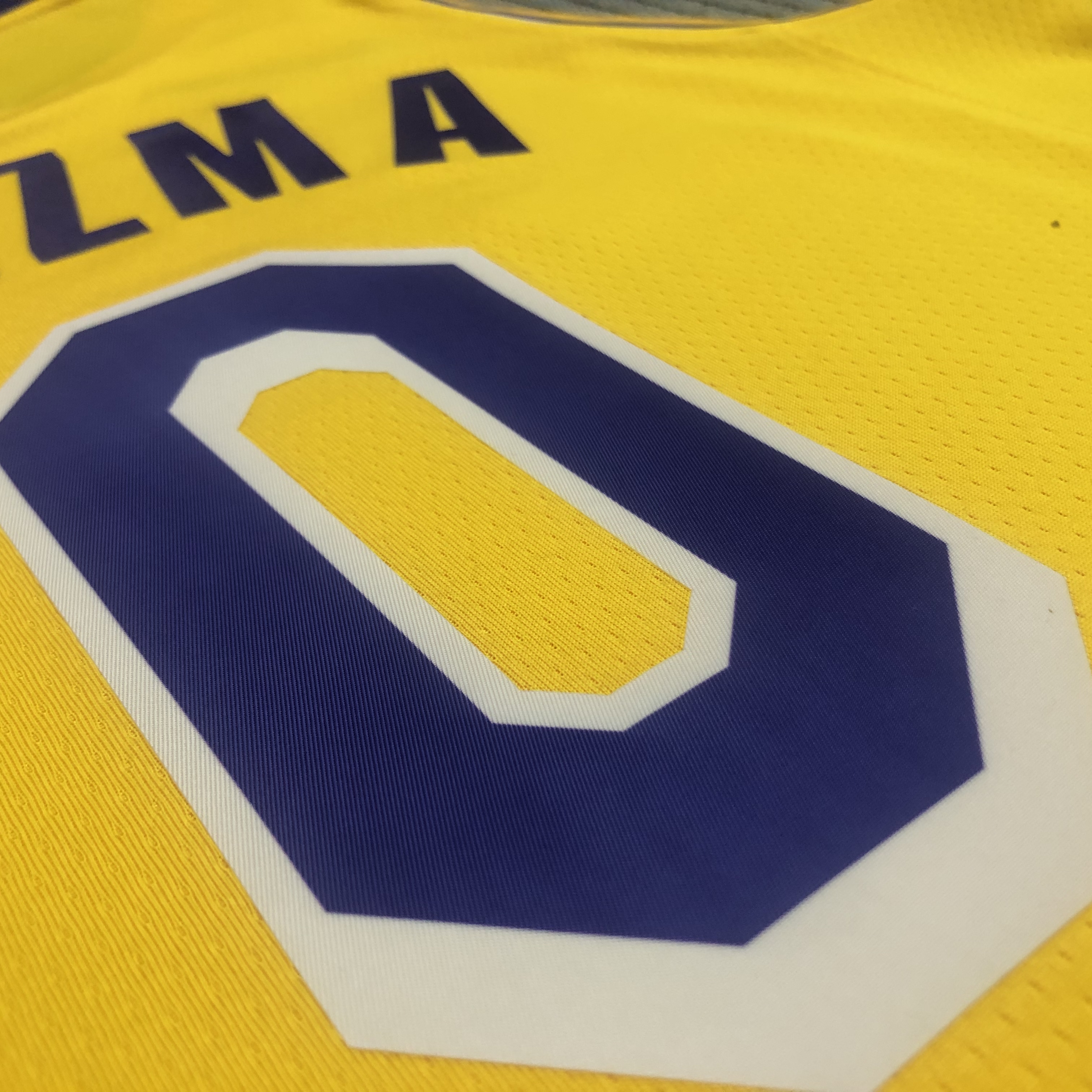 NBA 75th Anniversary Los Angeles Lakers Yellow Round Neck #0 KUZMA Jersey High Quality Name and Number Print - leoleo123123
