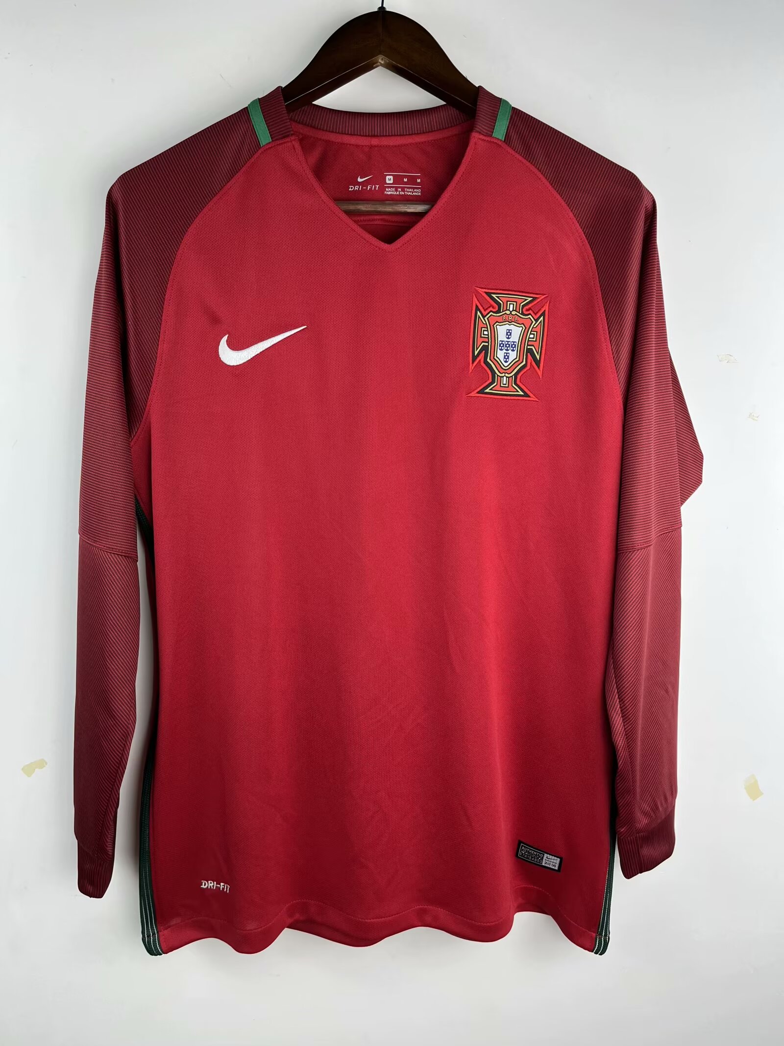 2016 Portugal Home Retro Jersey Long Sleeve - leoleo123123