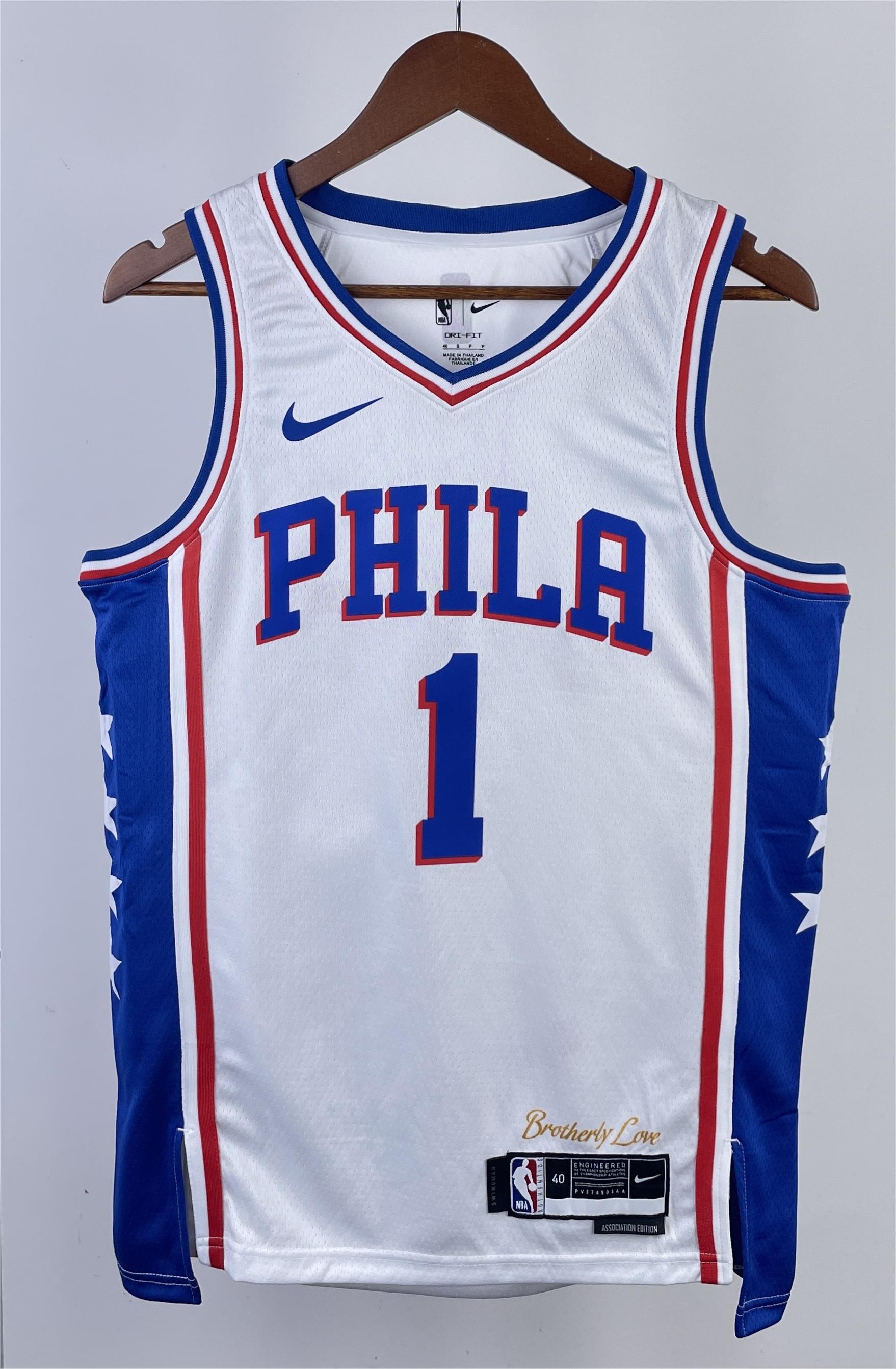 NBA Men 2023 Philadelphia 76ers White #1 HARDEN Swingman Jersey - leoleo123123