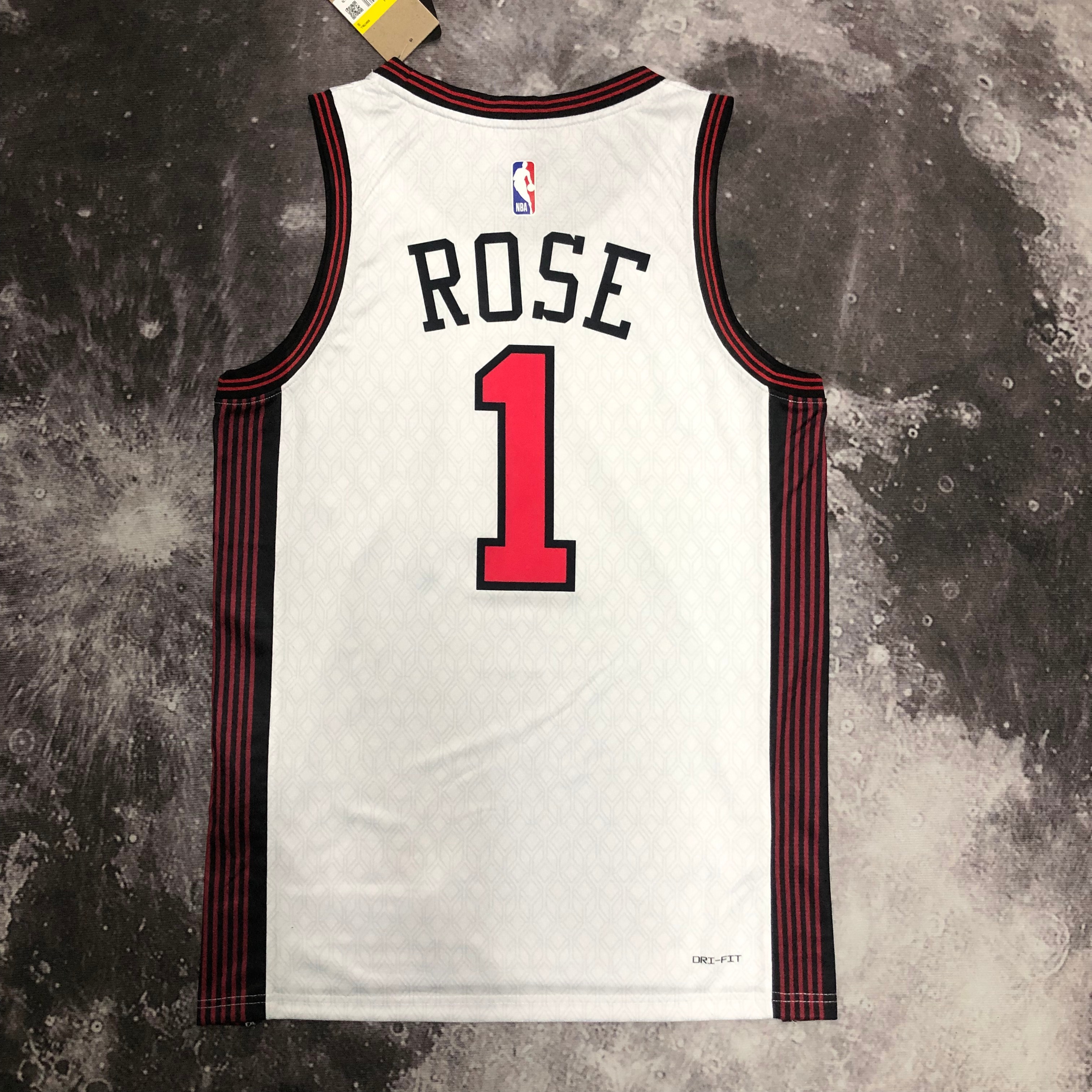NBA Men 2023 Chicago Bulls City Version White #1 ROSE Jersey High Quality Name and Number Print - leoleo123123