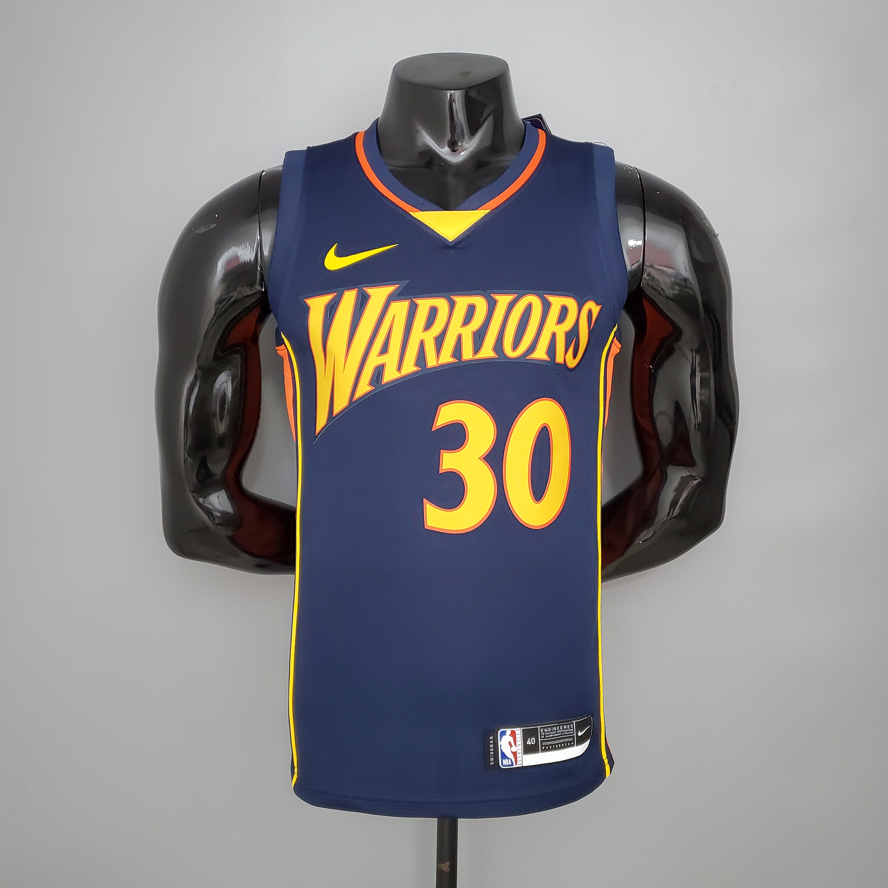 NBA Men Season 2021 Golden State Warriors Up-and-coming Star Dark Blue #30 CURRY Jersey High Quality Name and Number Print - leoleo123123