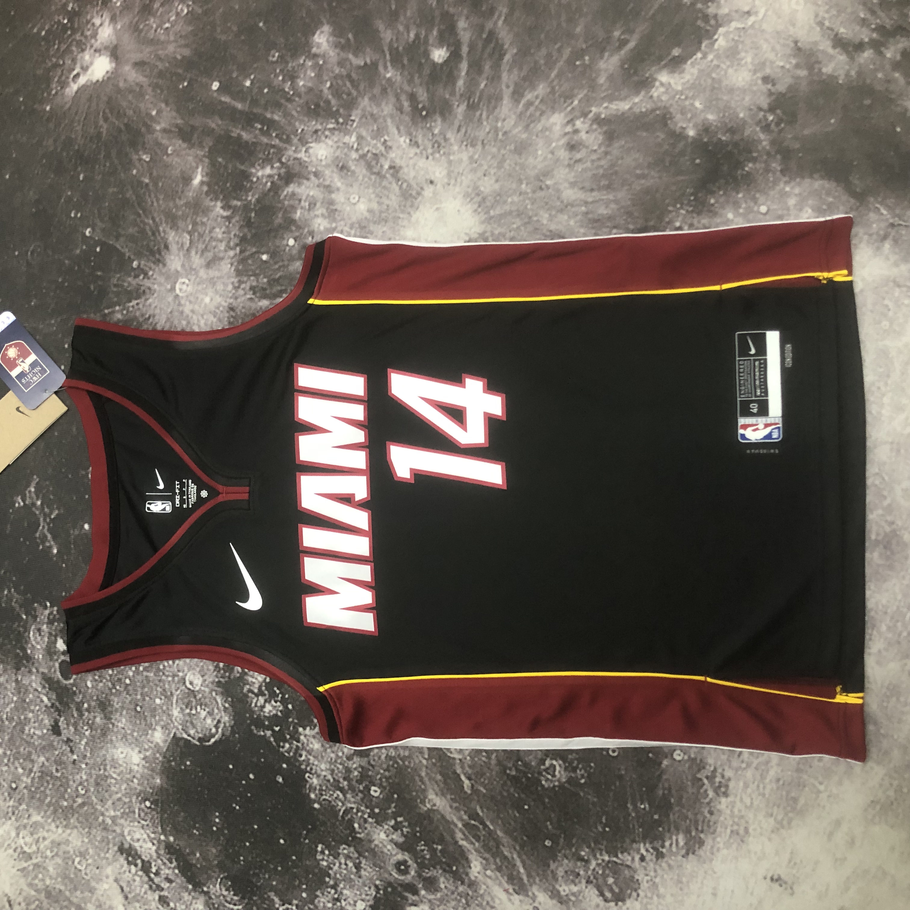 NBA Men Season 2023 Miami Heat Black #14 HERRO Jersey High Quality Name and Number Print - leoleo123123