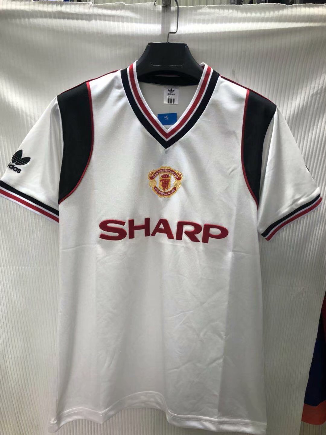 1985 Man United Away White Retro Jersey - leoleo123123