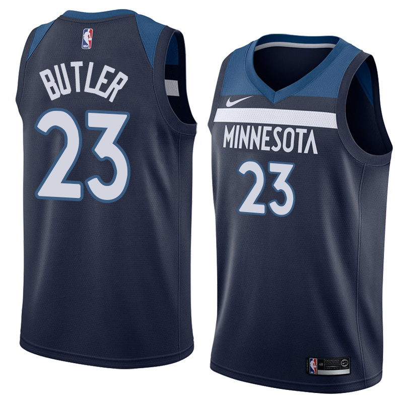 NBA Men Minnesota Timberwolves Dark Blue #23 BUTLER Jersey High Quality Name and Number Print - leoleo123123